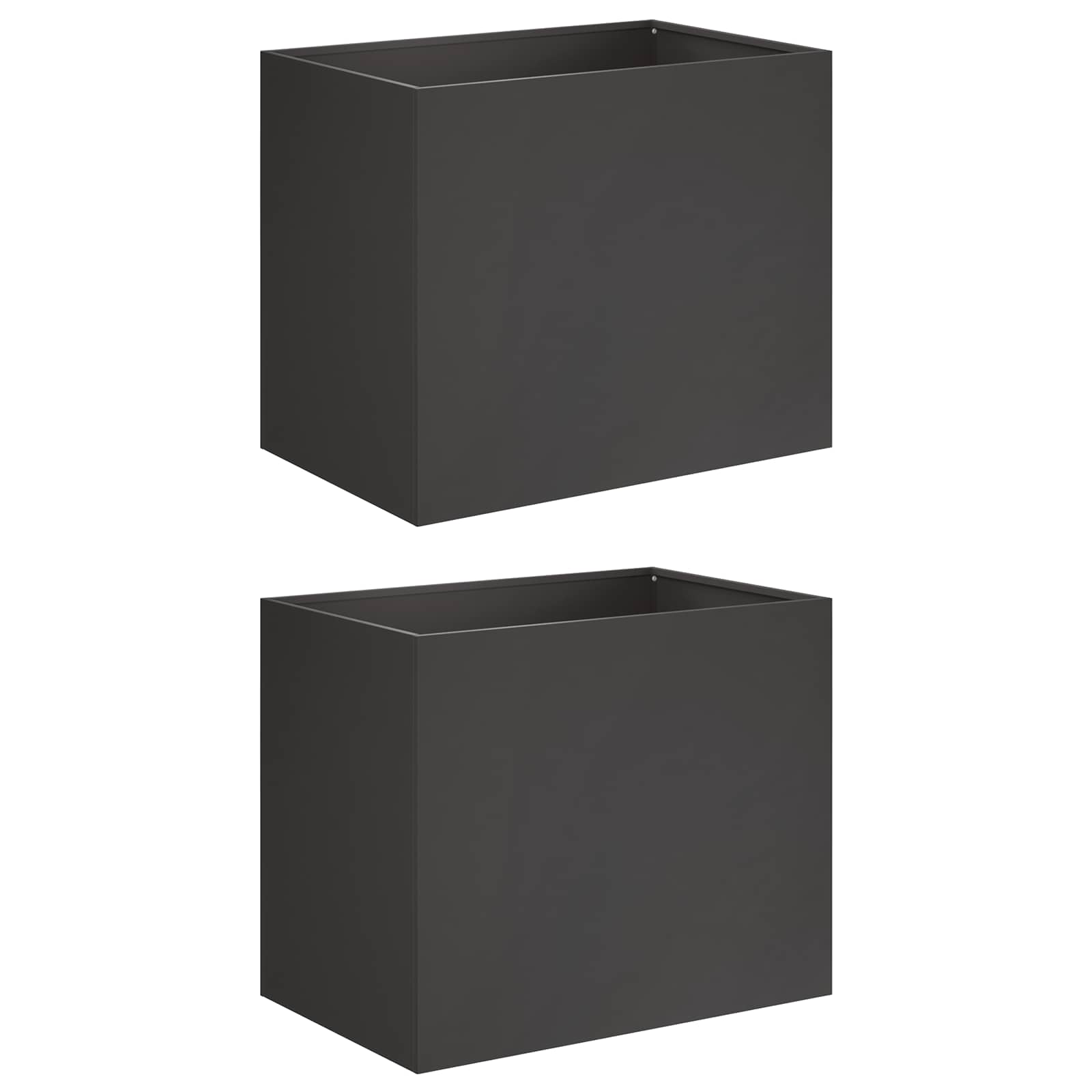 Aia istutuspot 2 tk Must 50 x 40 x 50 cm Külmvalmistatud teras