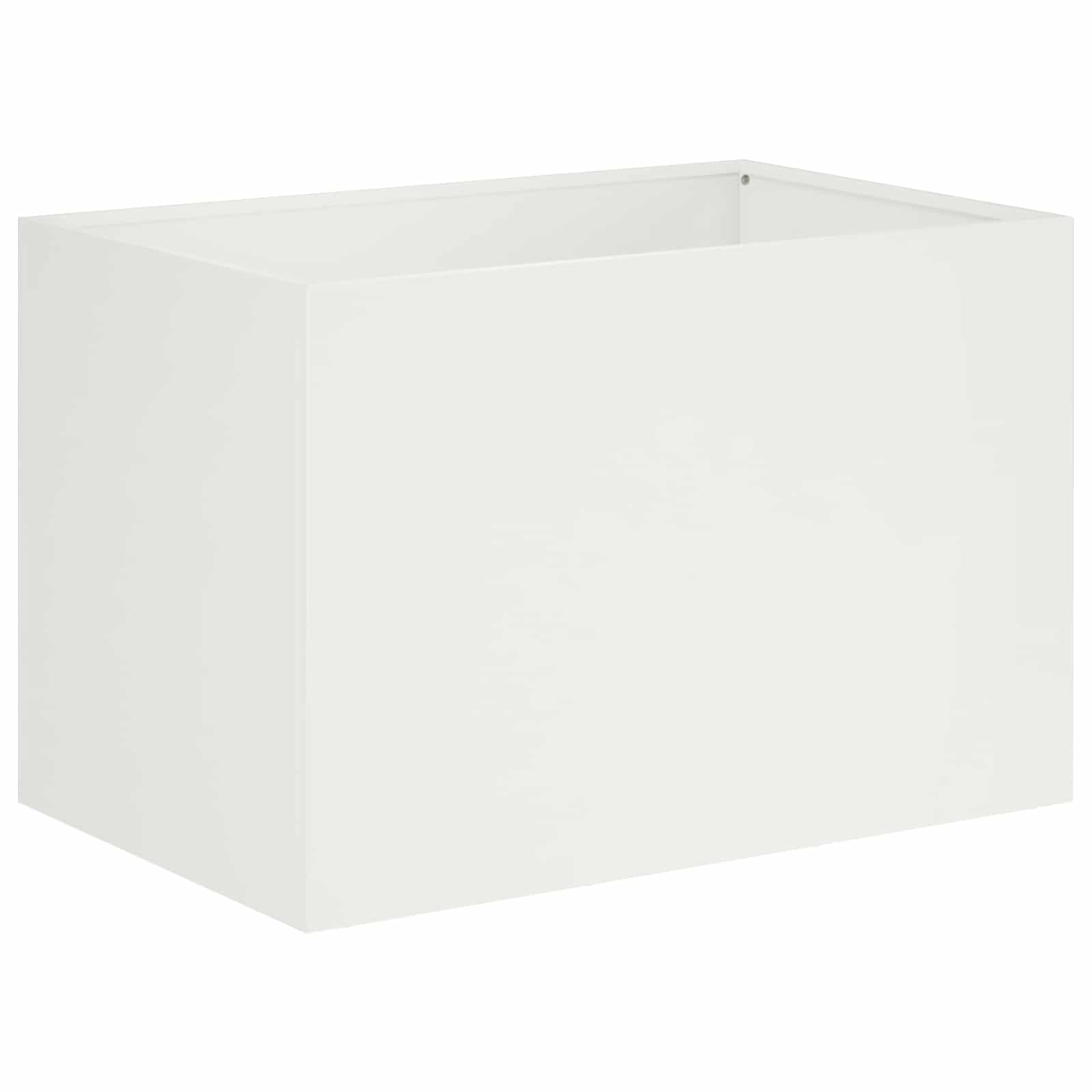 Aia istutuspot 2 tk Valge 60 x 40 x 40 cm Külmvalmistatud teras