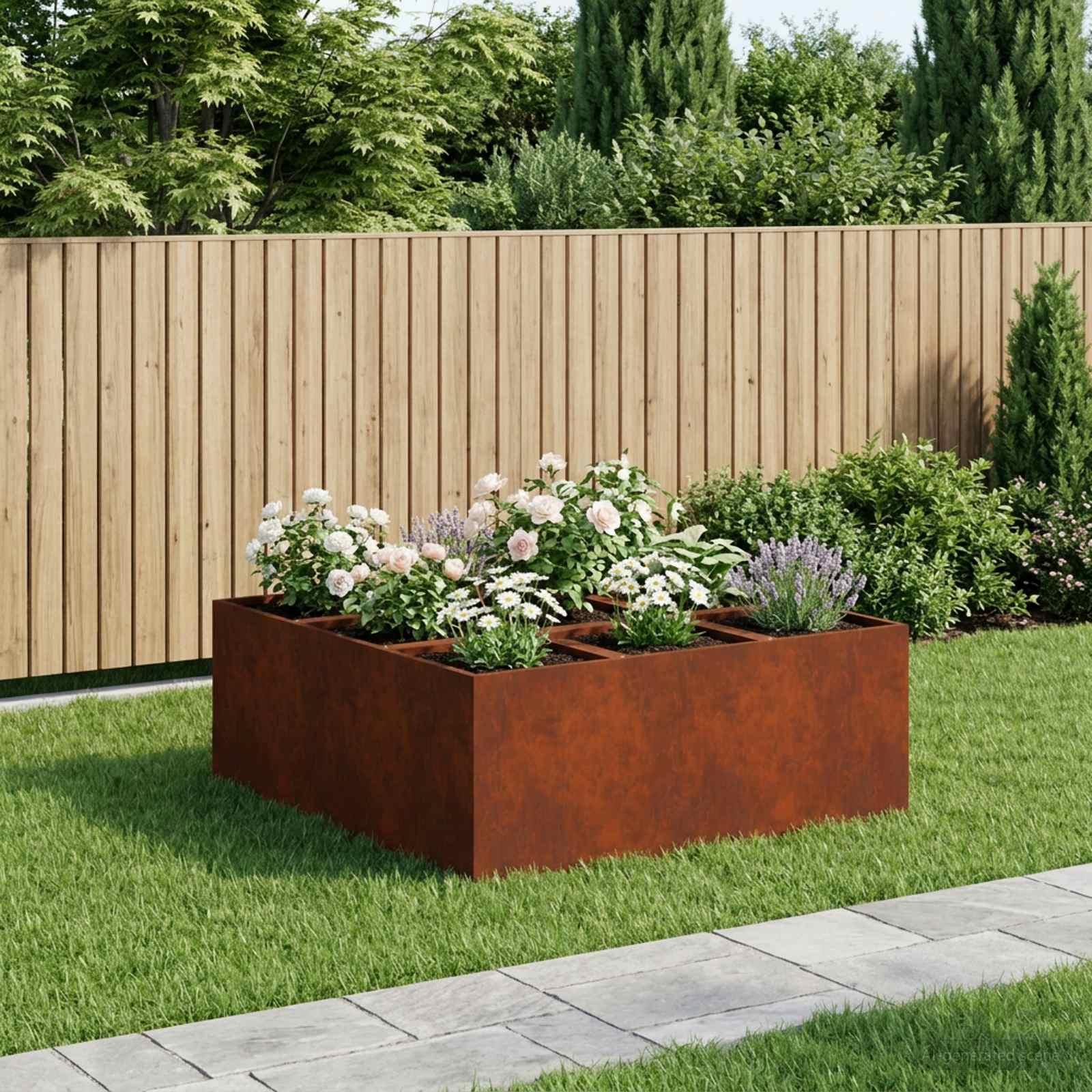 Aia istutuspot Rooste 100 x 100 x 50 cm Ilmastikukindel teras