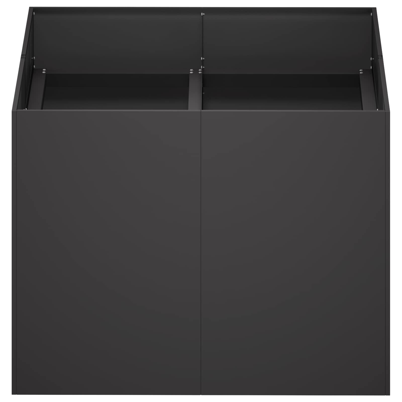 Aia istutuspot Must 80 x 80 x 60 cm Külmvalmistatud teras
