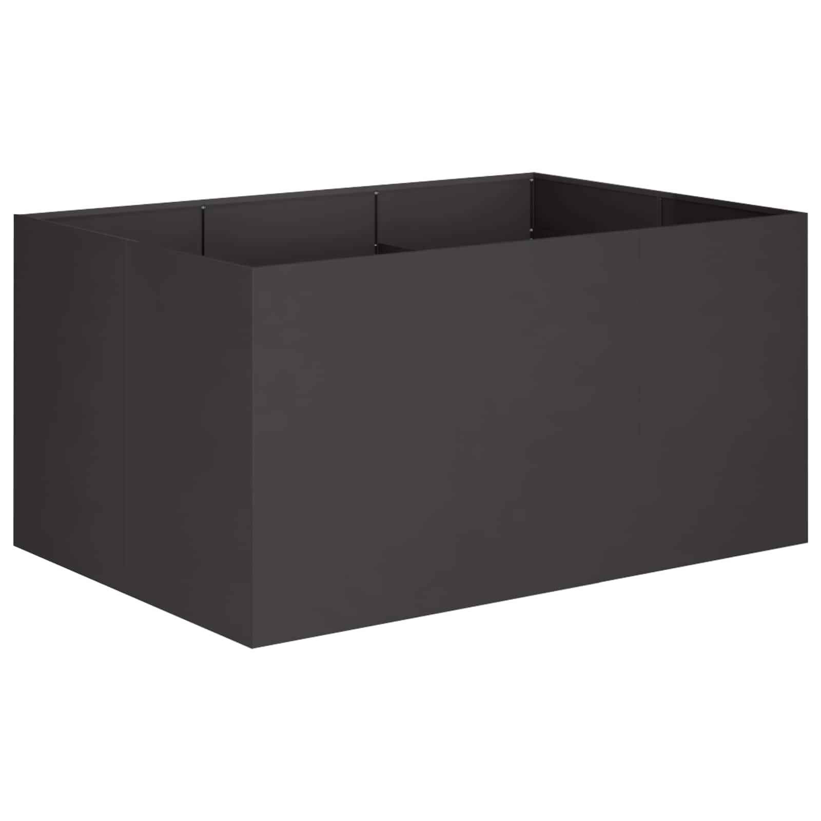 Aia istutuspot Must 120 x 80 x 60 cm Külmvalmistatud teras