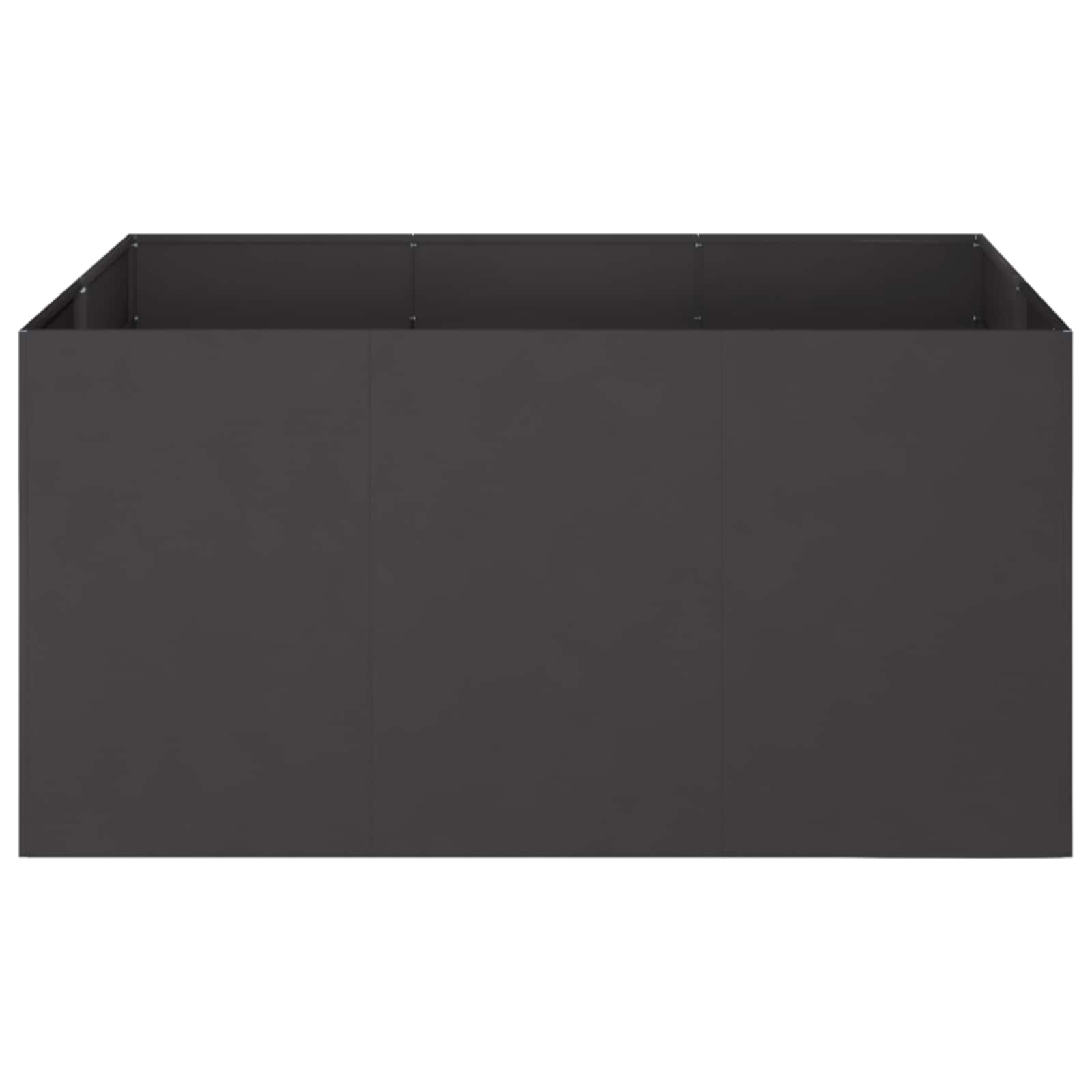 Aia istutuspot Must 120 x 80 x 60 cm Külmvalmistatud teras