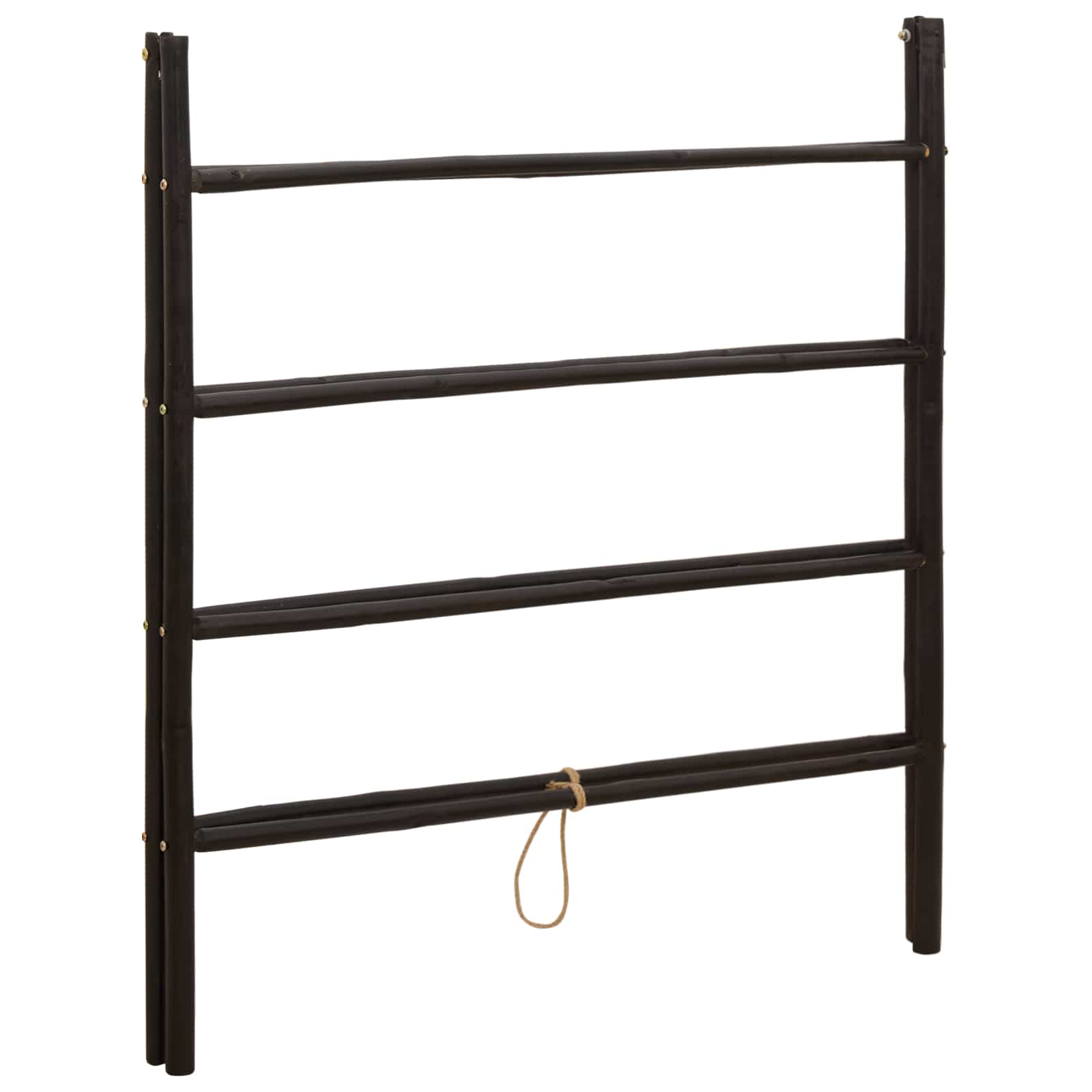 Kaksikpoolne tekki redel Must 90 x 50 x 100 cm Bambus
