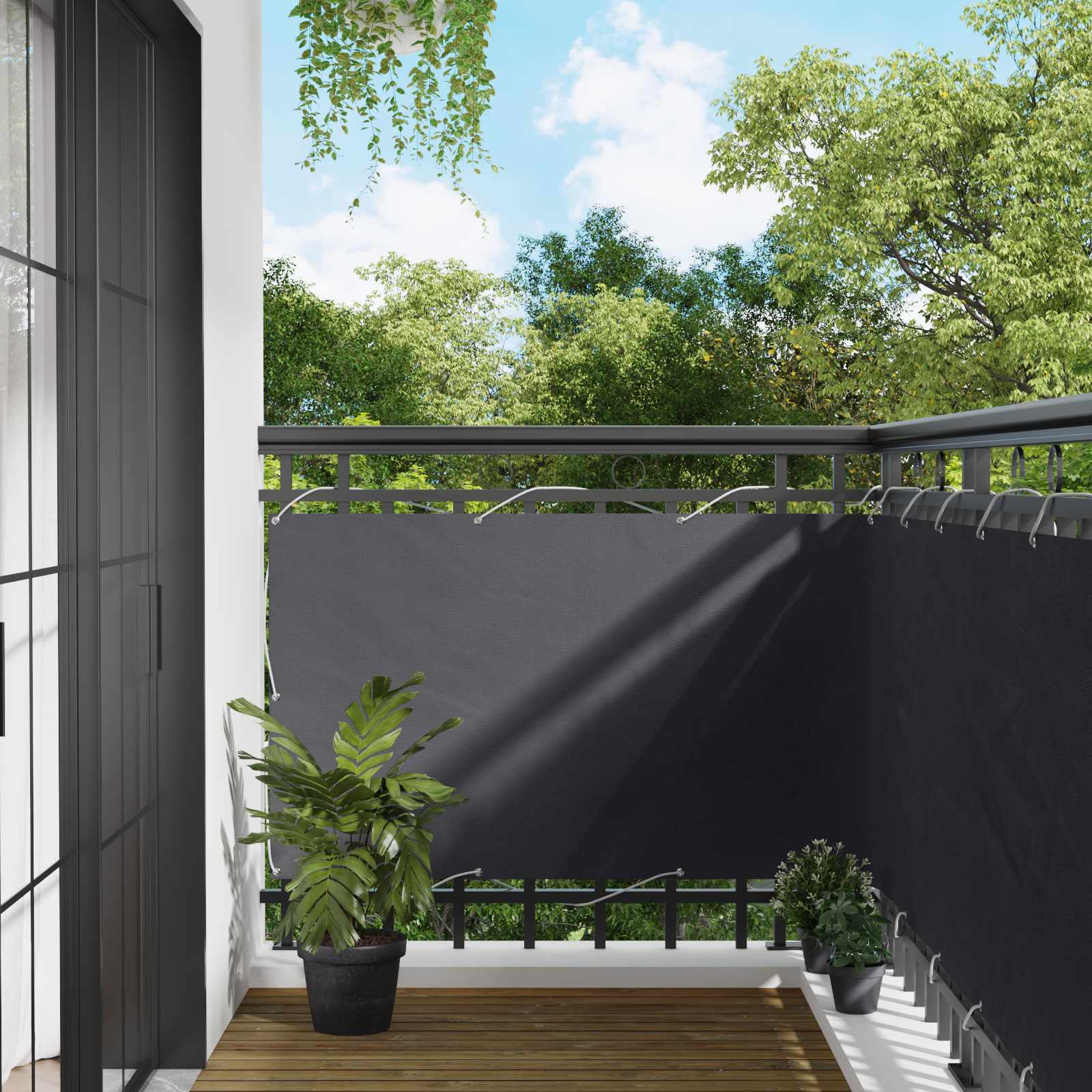 Rõdu Eesriie 90 x 200 cm PU kaetud Oxford alu Ristkülik