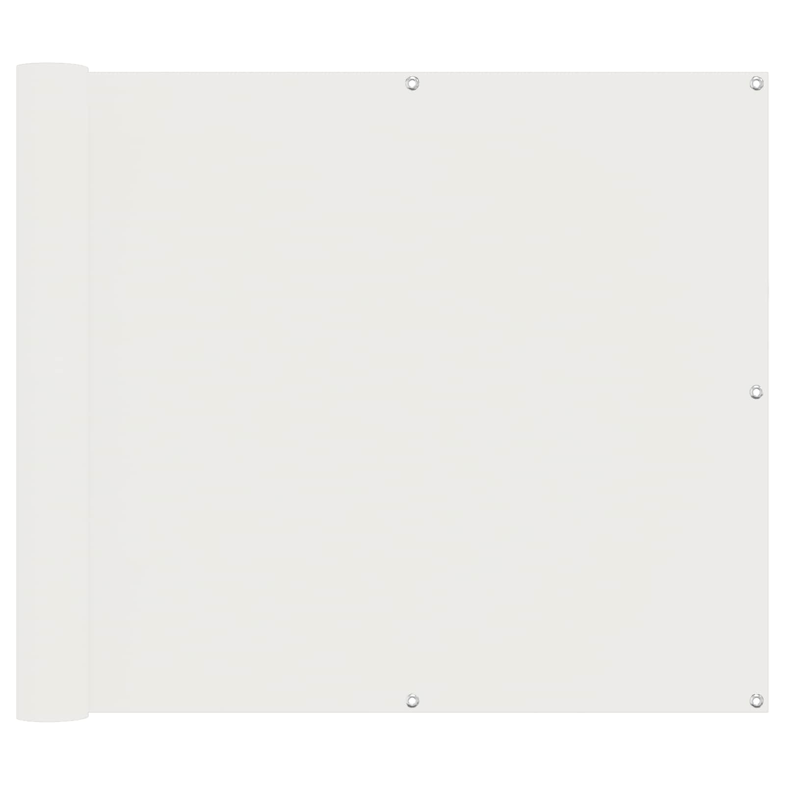 Rõdu Eesriie 100 x 600 cm Oxfordi kangas Ristkülik Valge