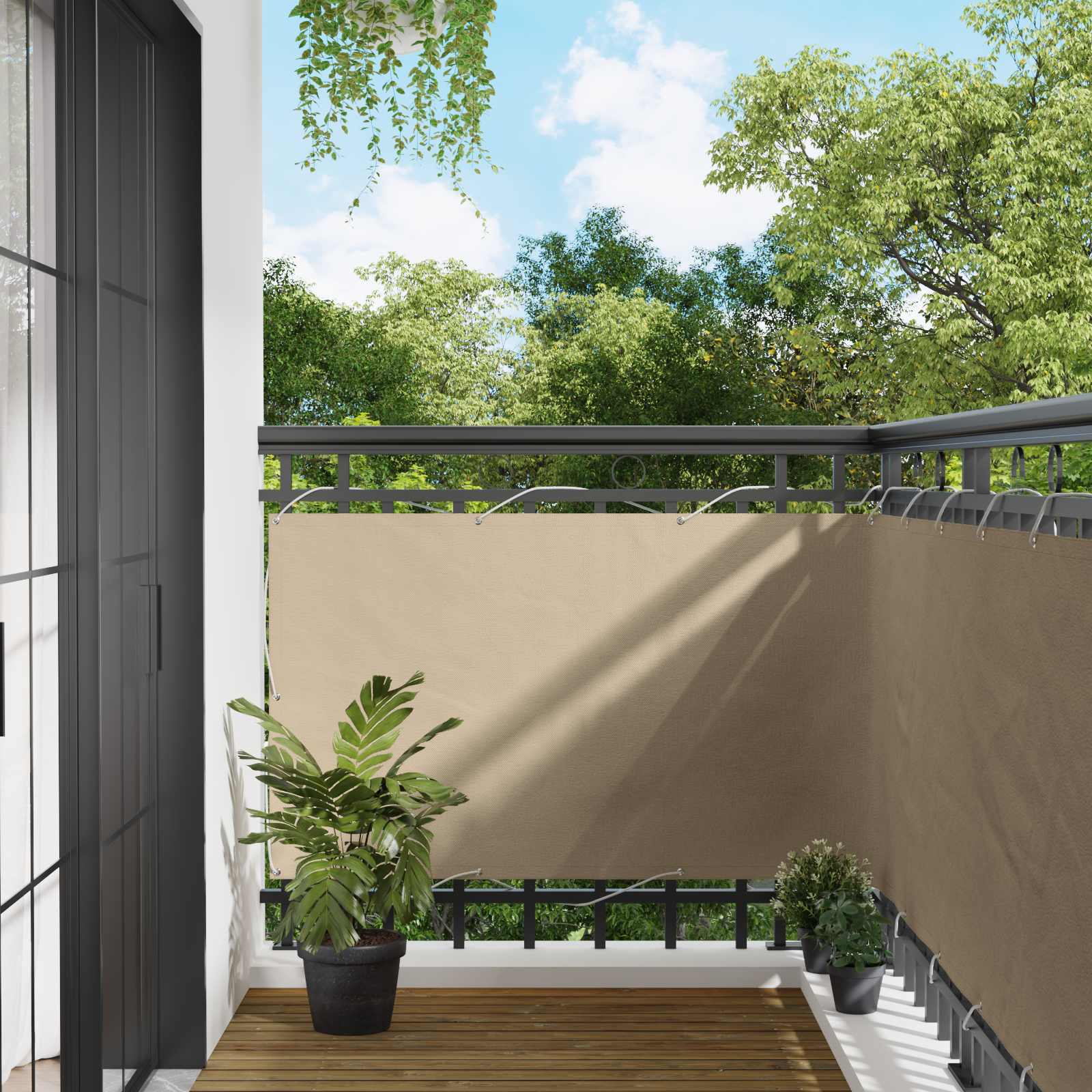 Rõdu Eesriie 90 x 200 cm PU kaetud Oxford alu Ristkülik