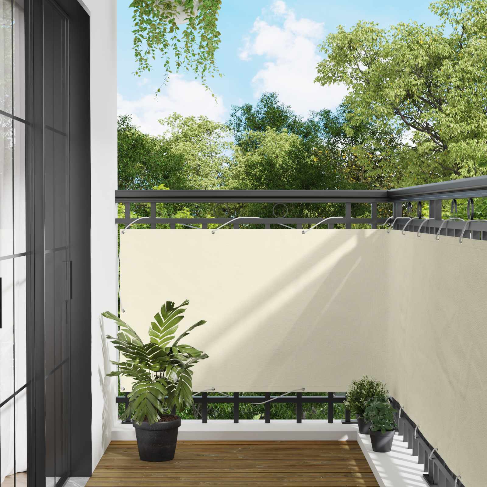 Rõdu Eesriie 90 x 200 cm PU kaetud Oxford alu Ristkülik