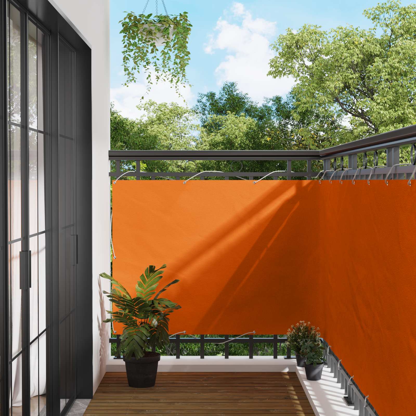 Rõdu Eesriie 110 x 800 cm Oxfordi kangas Ristkülik Oranž
