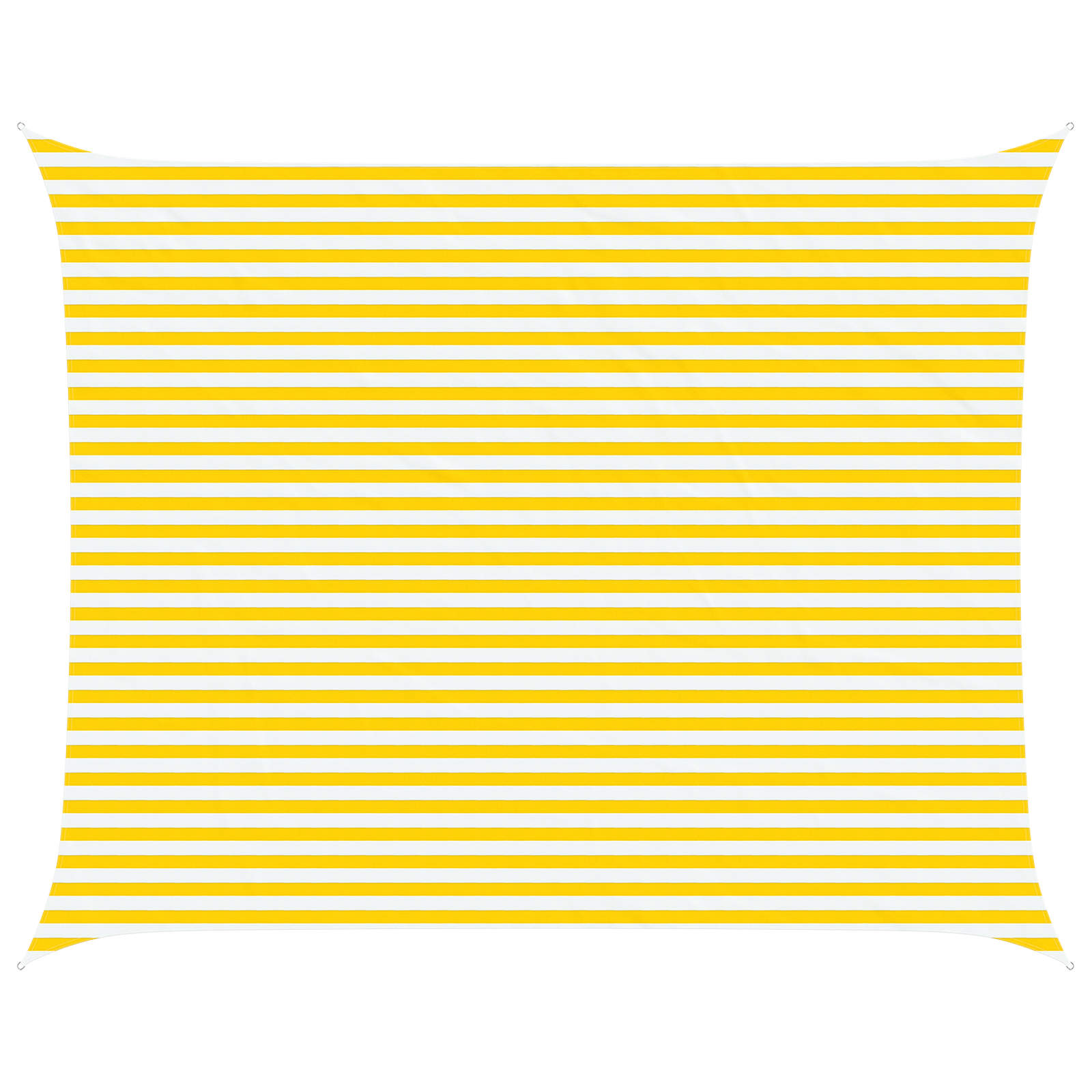 Päikesepuri Kollane ja Valge 4 x 5 m 100% polüester Oxford