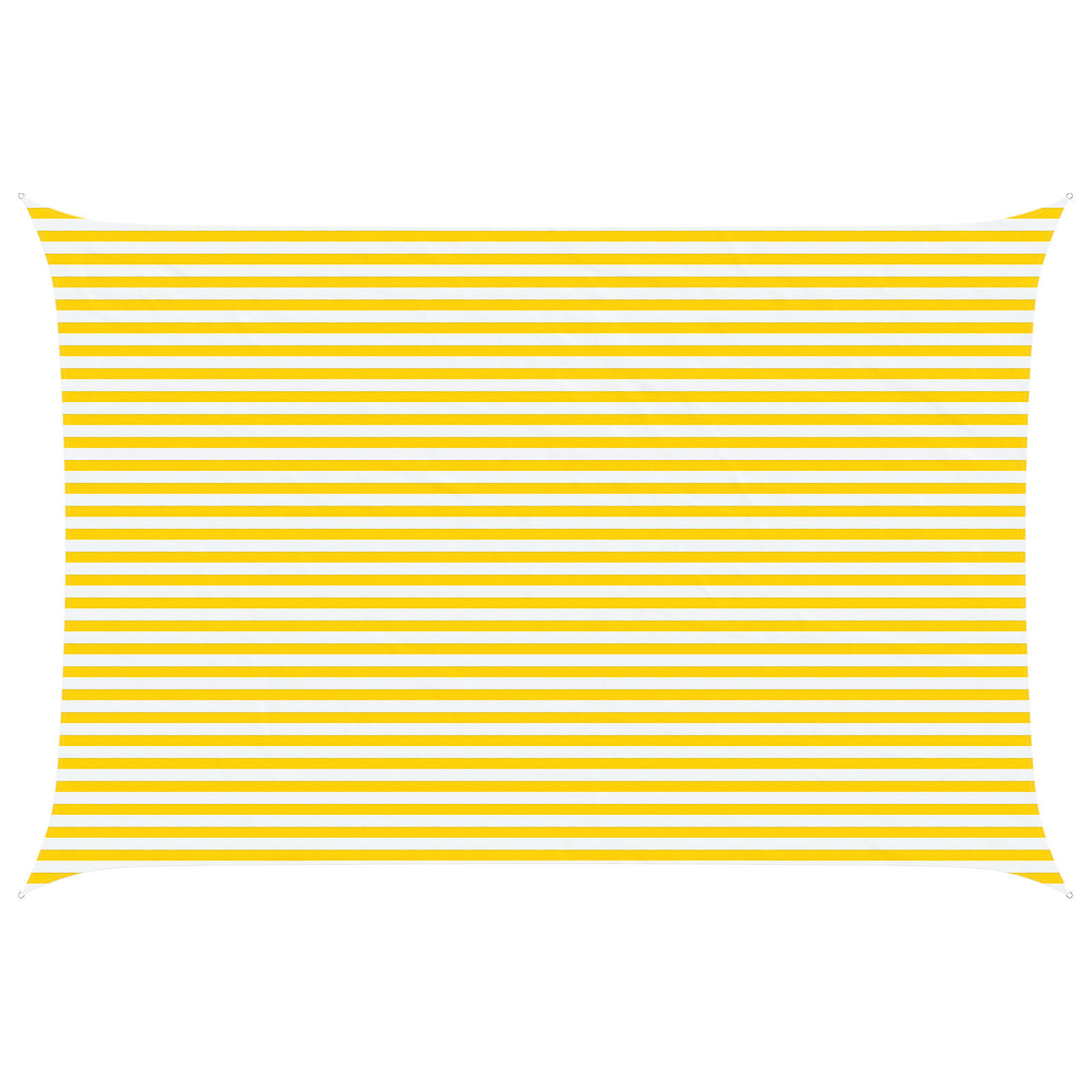 Päikesepuri Kollane ja Valge 4 x 6 m 100% polüester Oxford