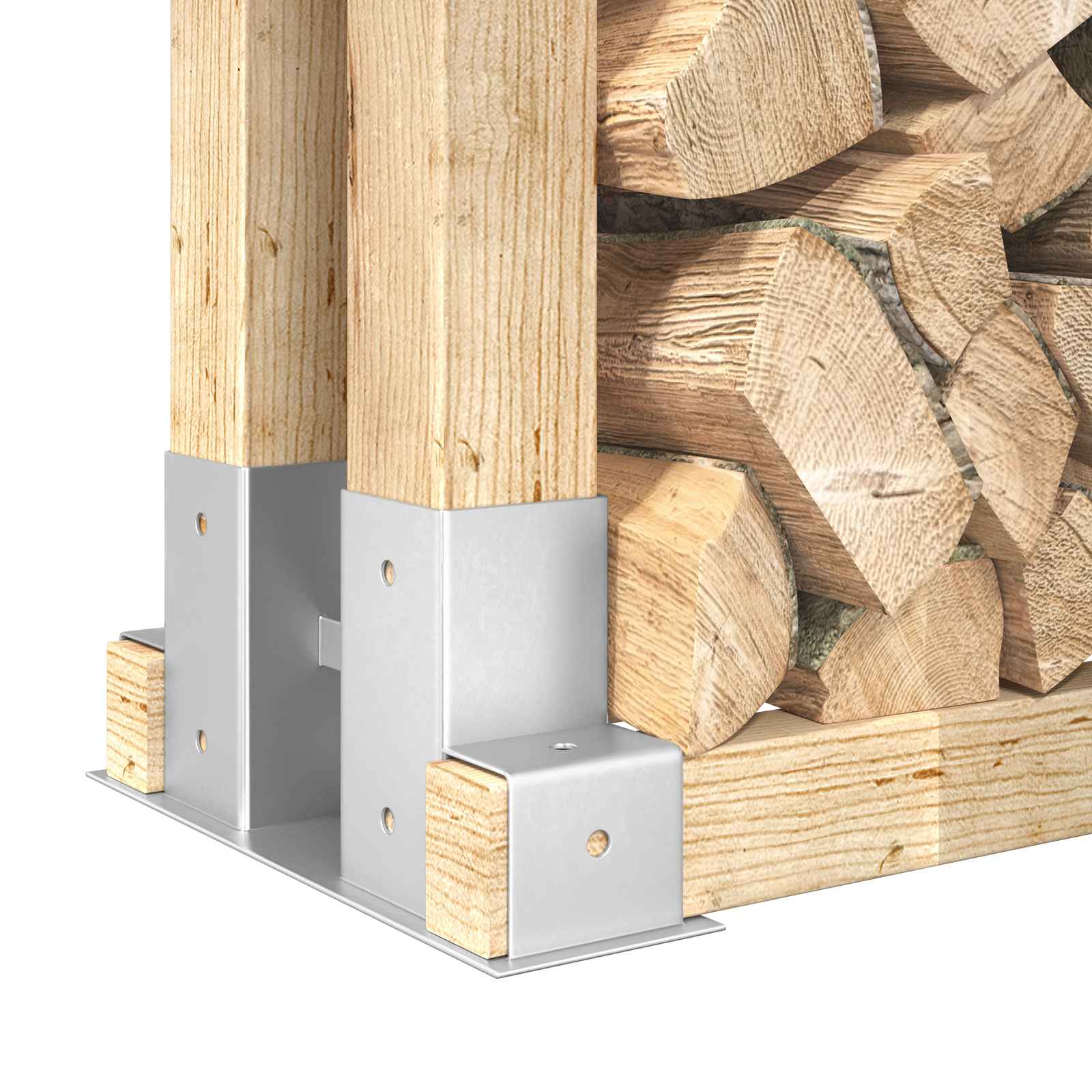Küttepuude Virna Abivahend 12 tk Hõbedane 34 x 10 x 15 cm Teras