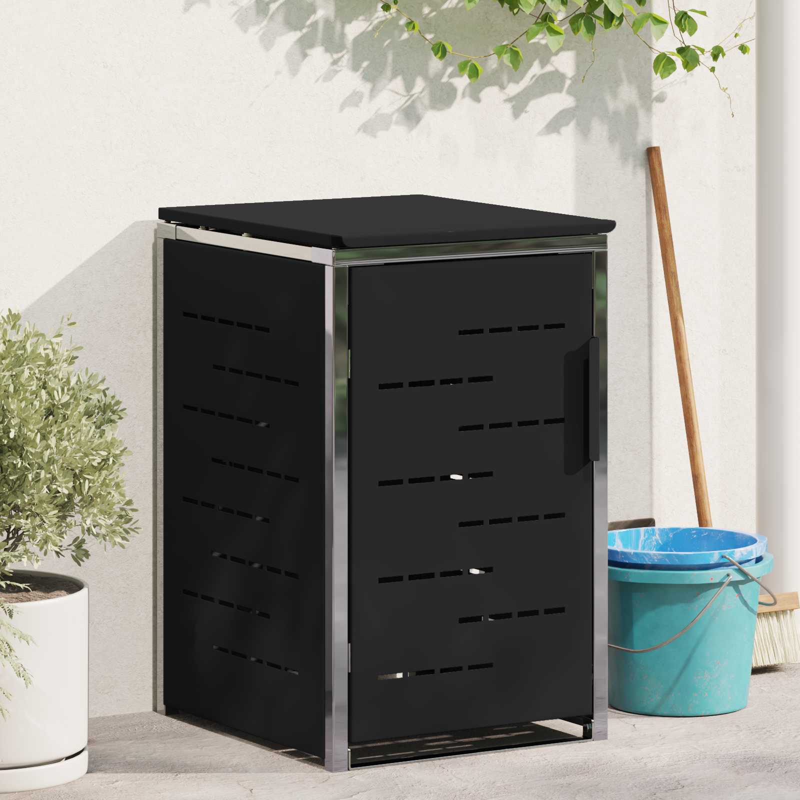 Ratastega prügikasti hoidmine for 1 Bin 240L Must