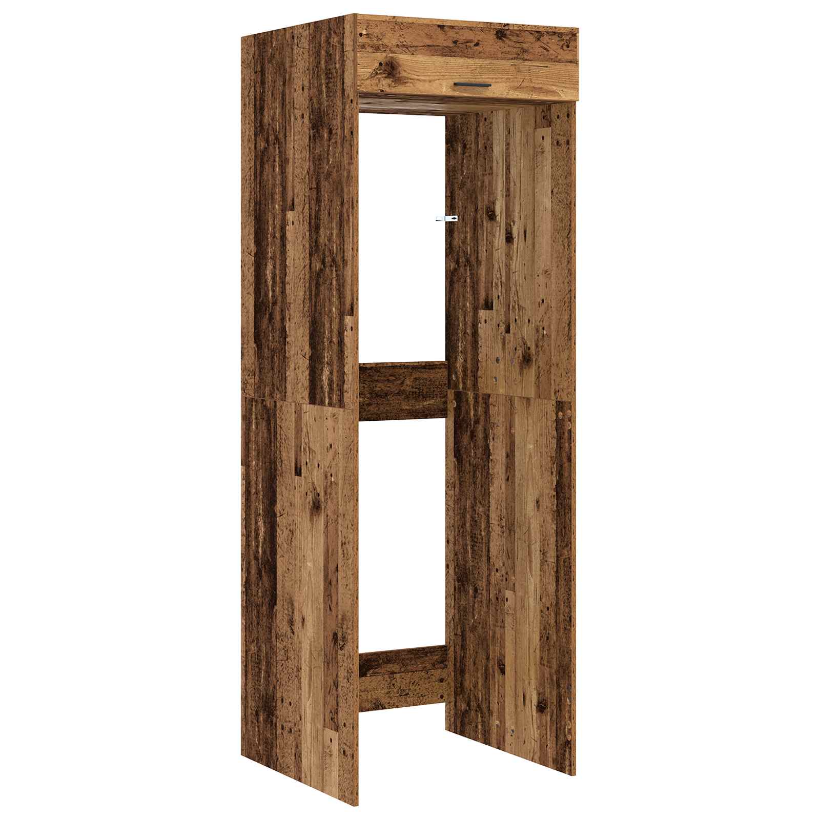 Pesumasina kapp uksega Vana puit 67,5 x 68 x 200 cm Tehispuit