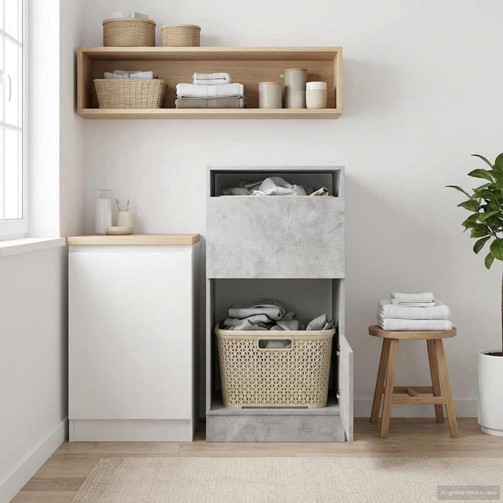 Pesukaapp ladustamisega Betoonhall 50 x 68 x 102 cm Tehispuit