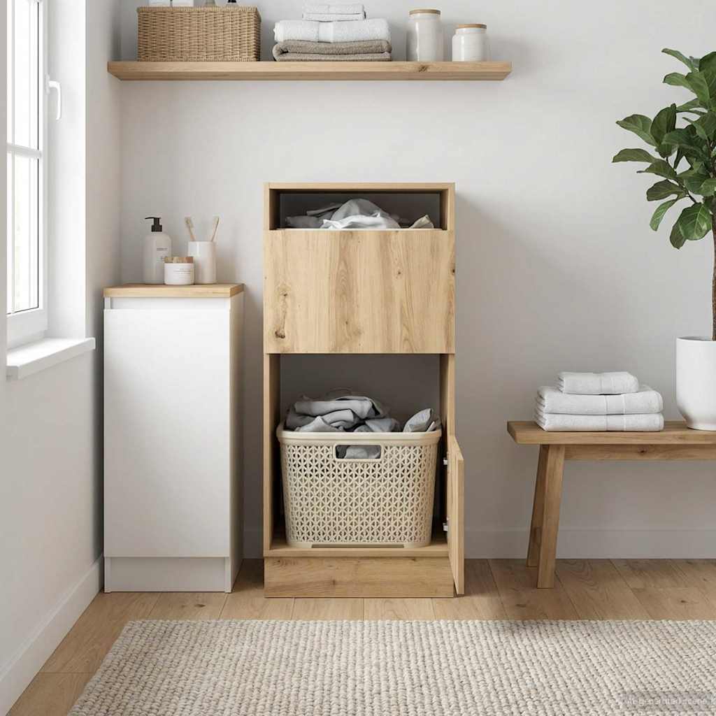 Pesukaapp ladustamisega Käsitööpuu 50 x 68 x 102 cm Tehispuit