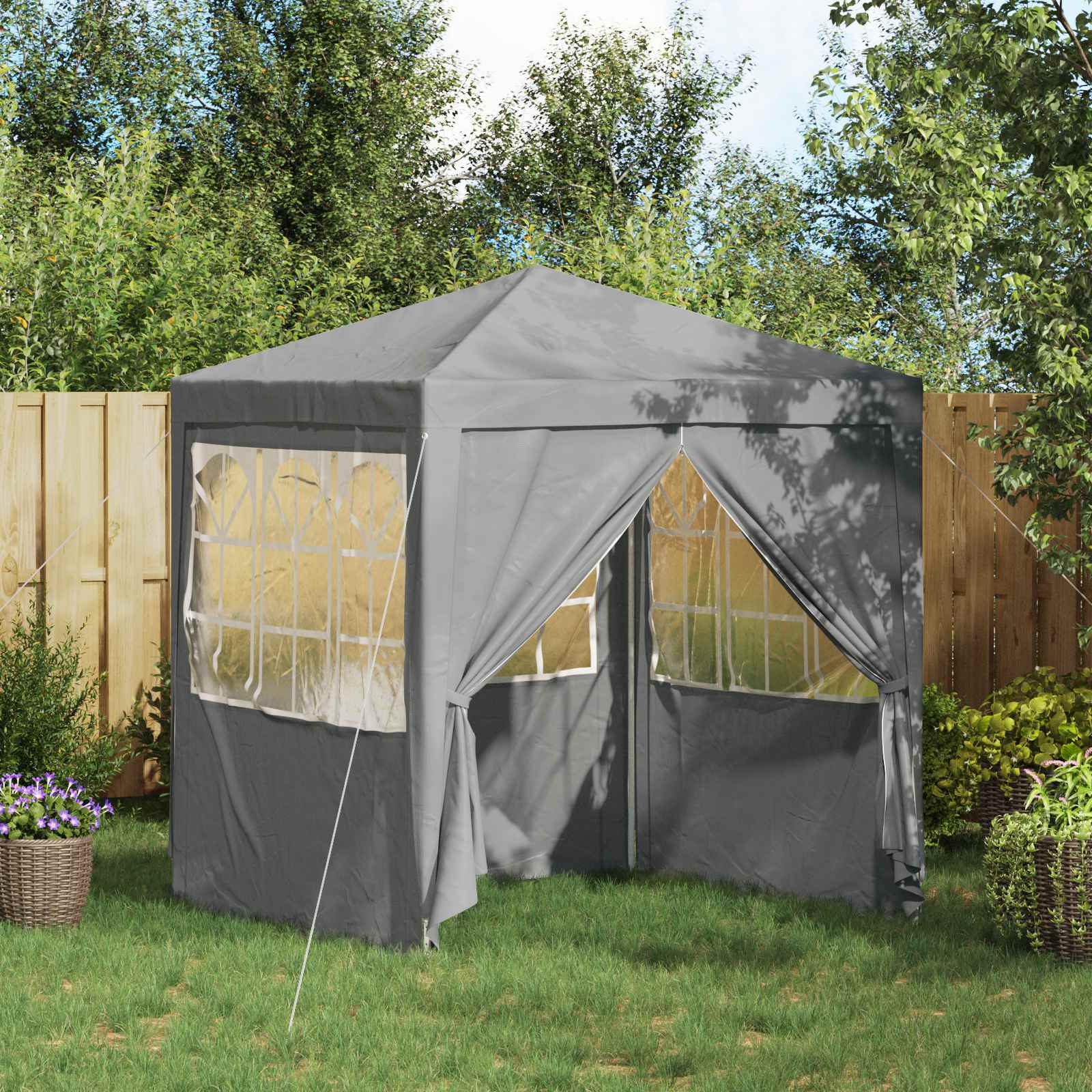 Pidutelgid 200 x 200 x 240 cm Helehall PE ja teras