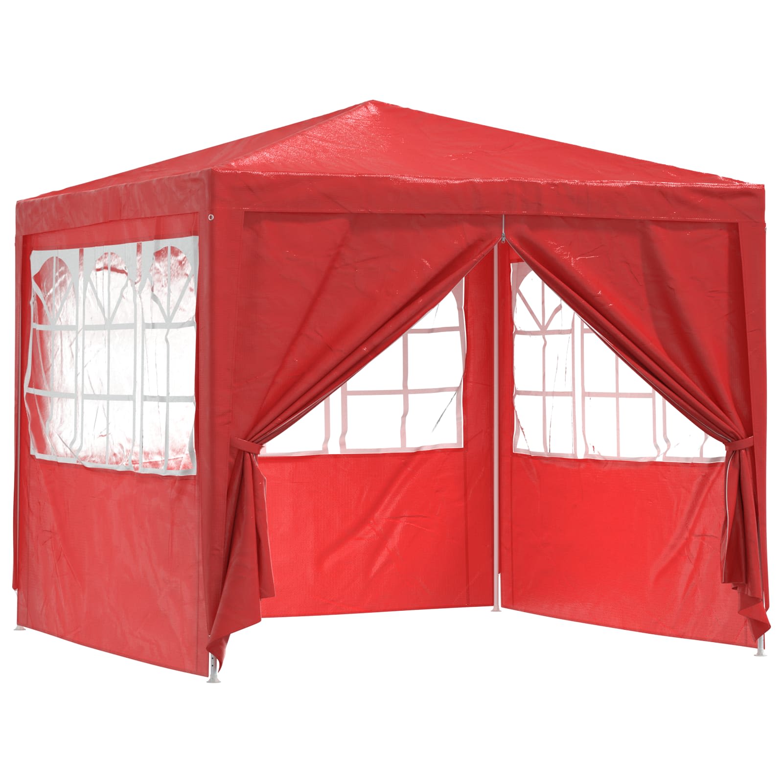 Pidutelgid 250 x 250 x 240 cm Punane PE ja teras