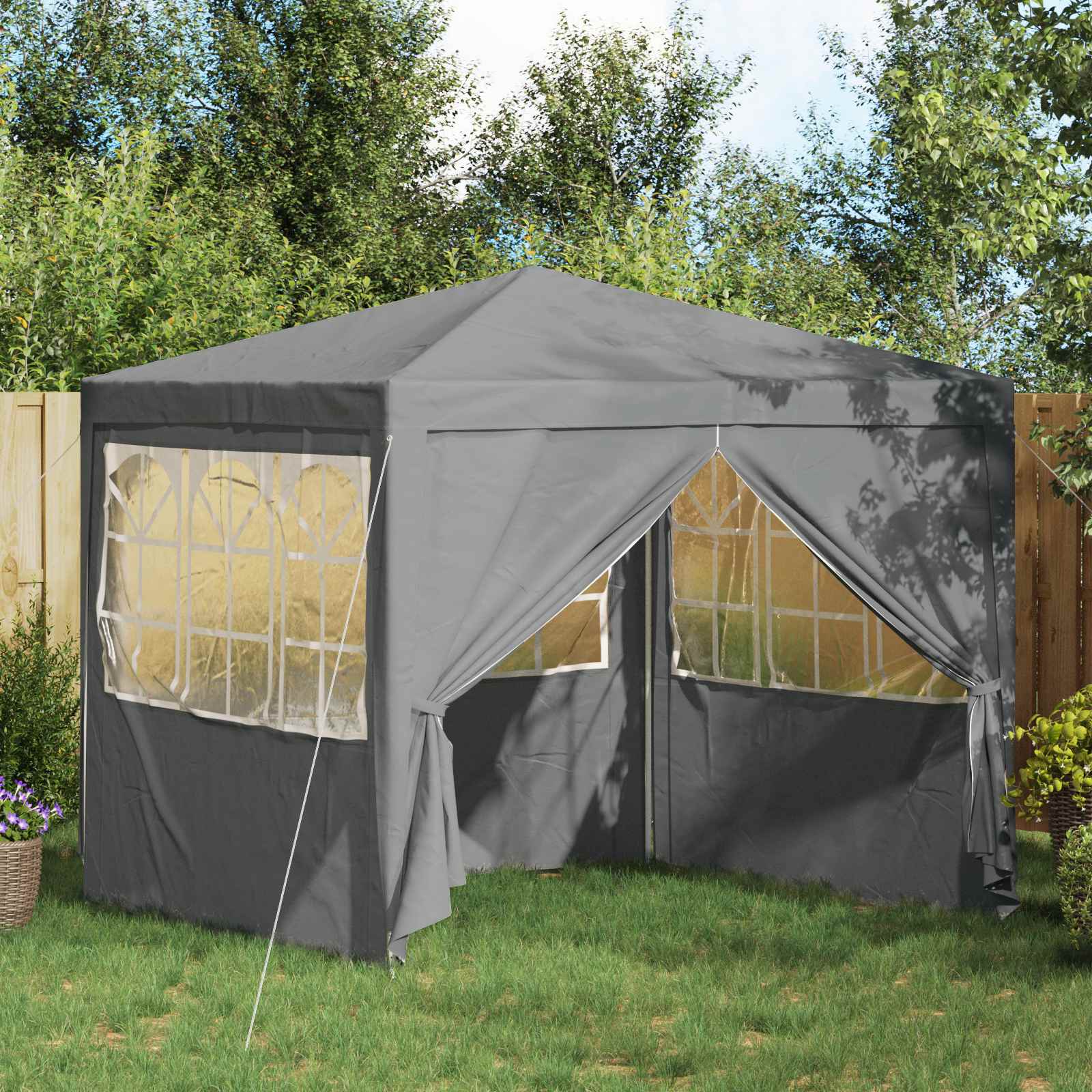 Pidutelgid 250 x 250 x 240 cm Helehall PE ja teras