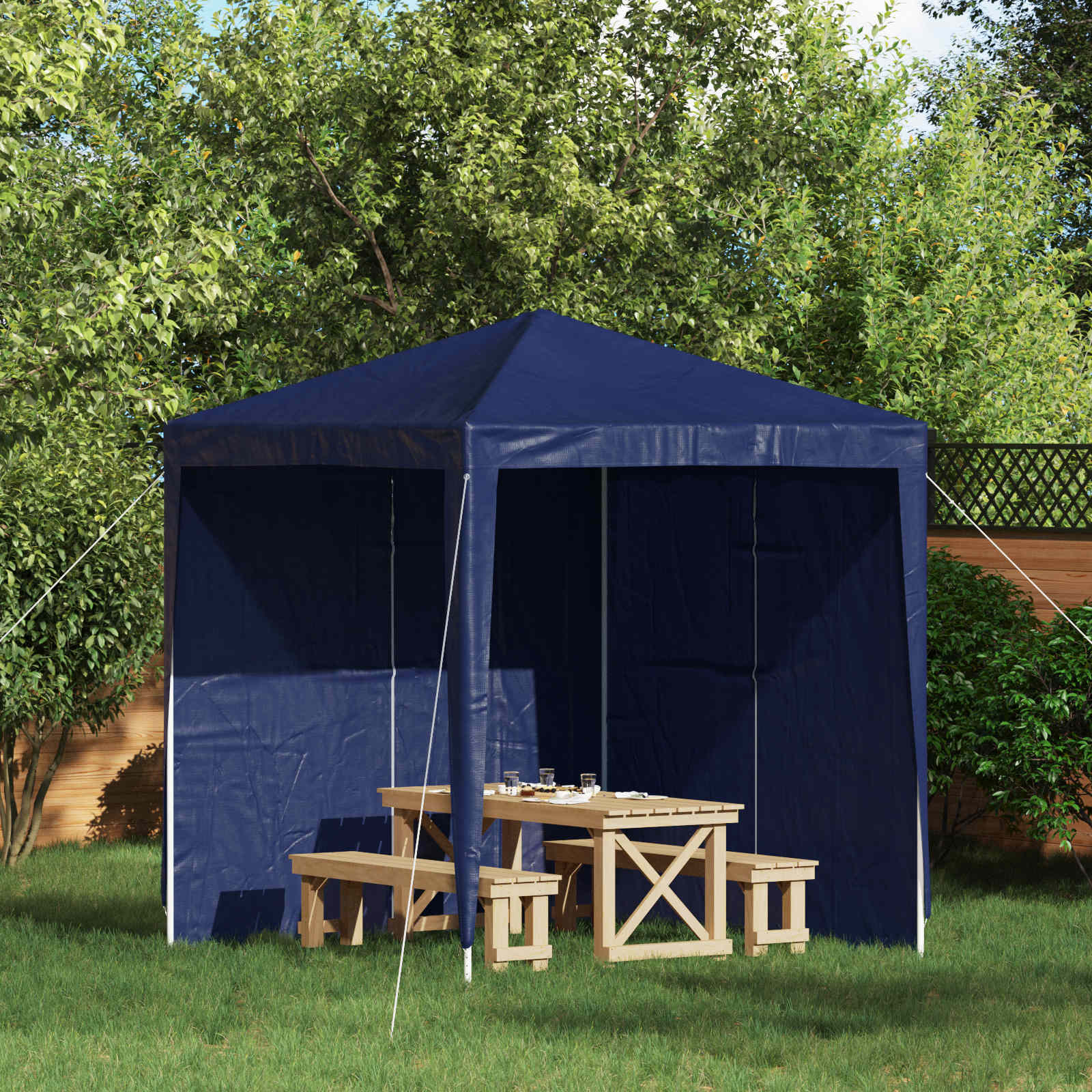 Peotelgi külgtool 2 tk 200 x 195 cm Sinine PE ja teras