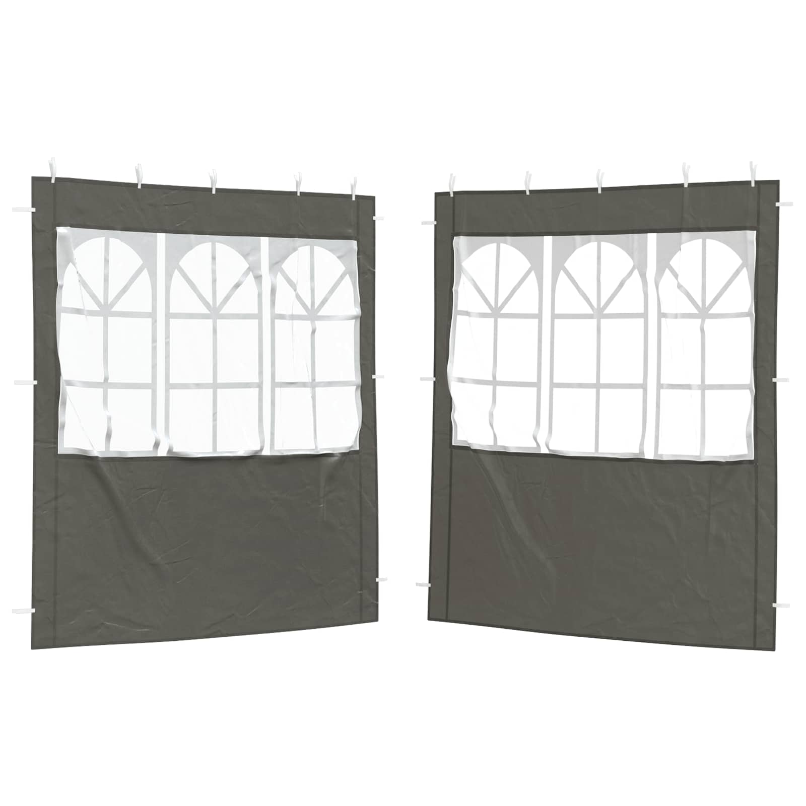 Peotelgi külgtool 2 tk 200 x 195 cm Antratsiit PE ja teras