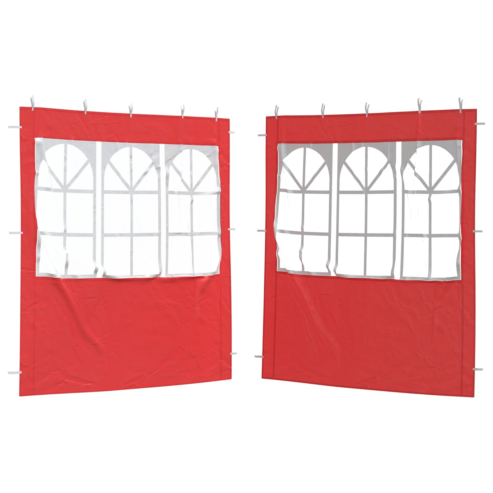 Peotelgi külgtool 2 tk 200 x 195 cm Punane PE ja teras