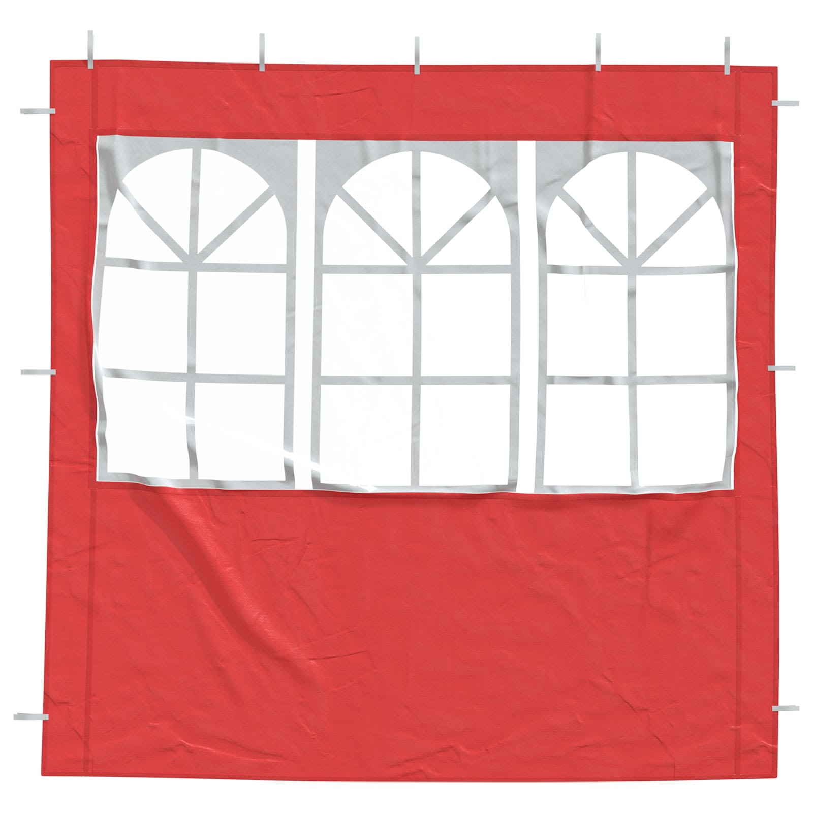 Peotelgi külgtool 2 tk 200 x 195 cm Punane PE ja teras