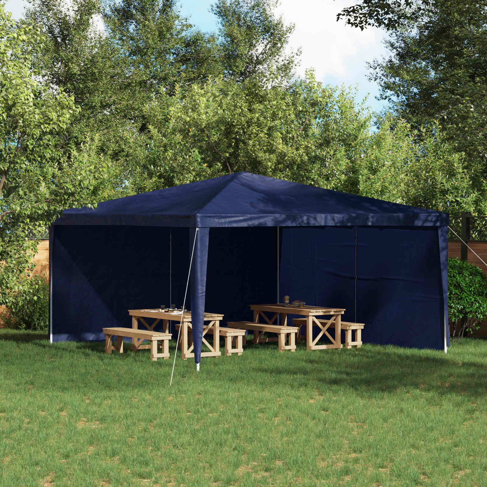 Peotelgi külgtool 2 tk 400 x 195 cm Sinine PE ja teras