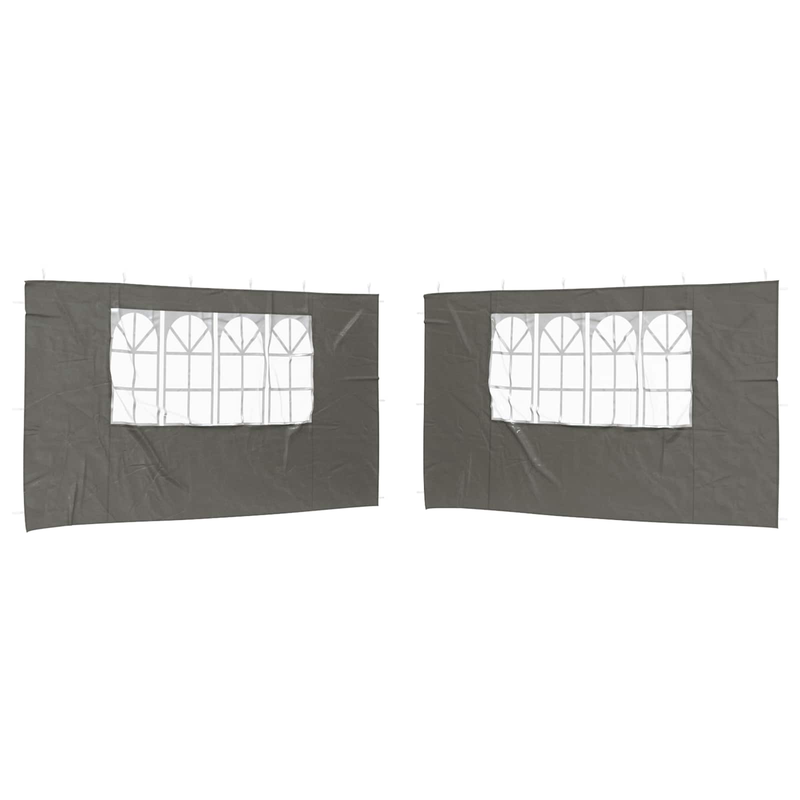 Peotelgi külgtool 2 tk 400 x 195 cm Antratsiit PE ja teras