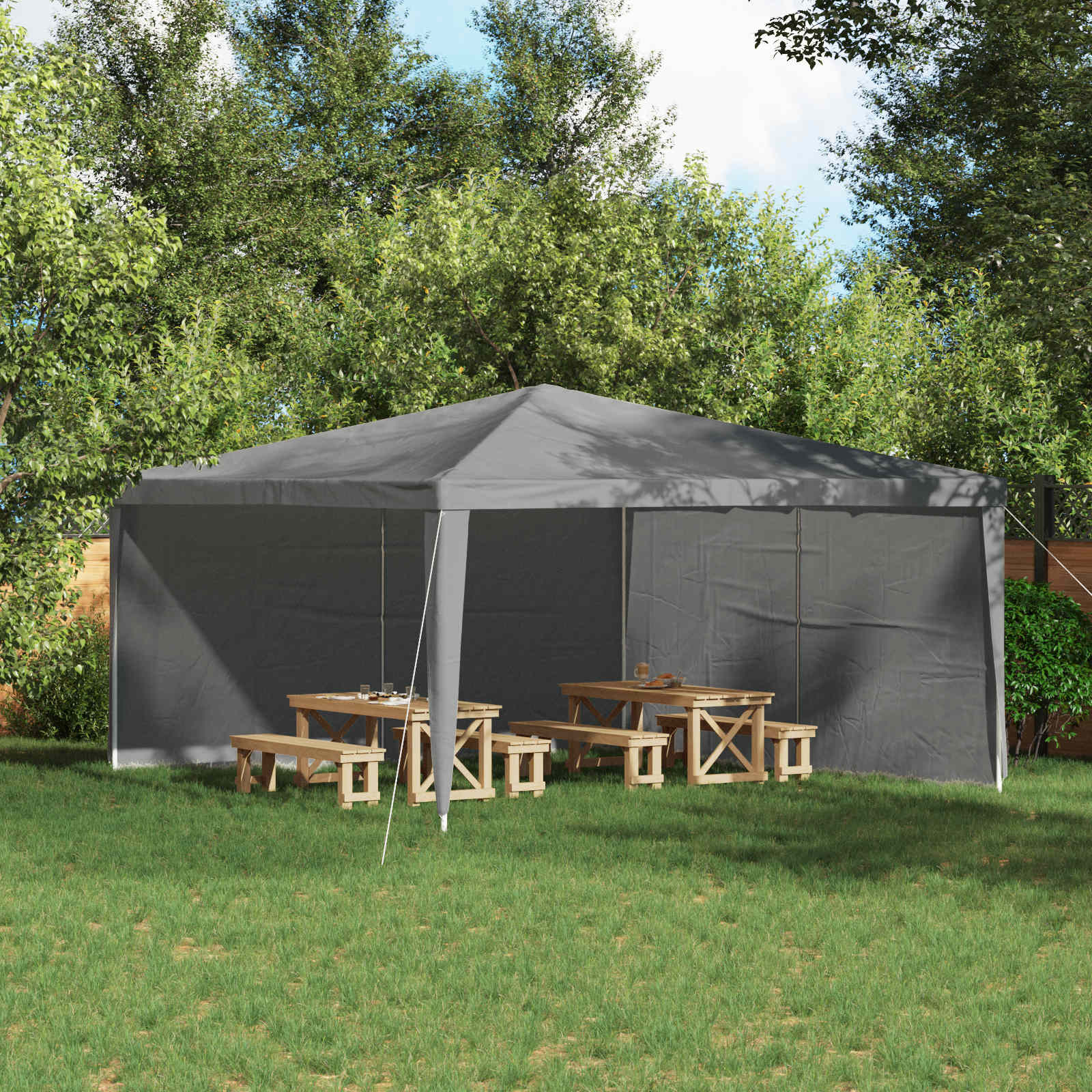 Peotelgi külgtool 2 tk 400 x 195 cm Helehall PE ja teras