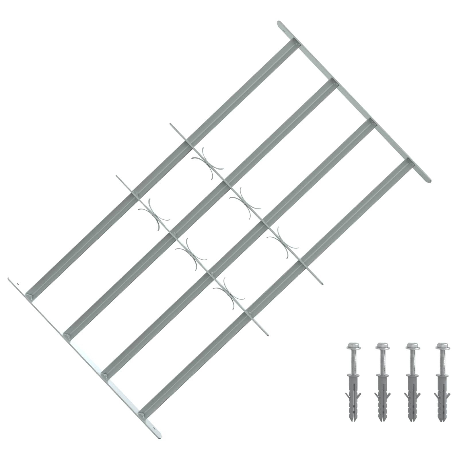 Akna turvavõre 4 ristvartiga 3 tk 630-1140 mm Tsingitud teras