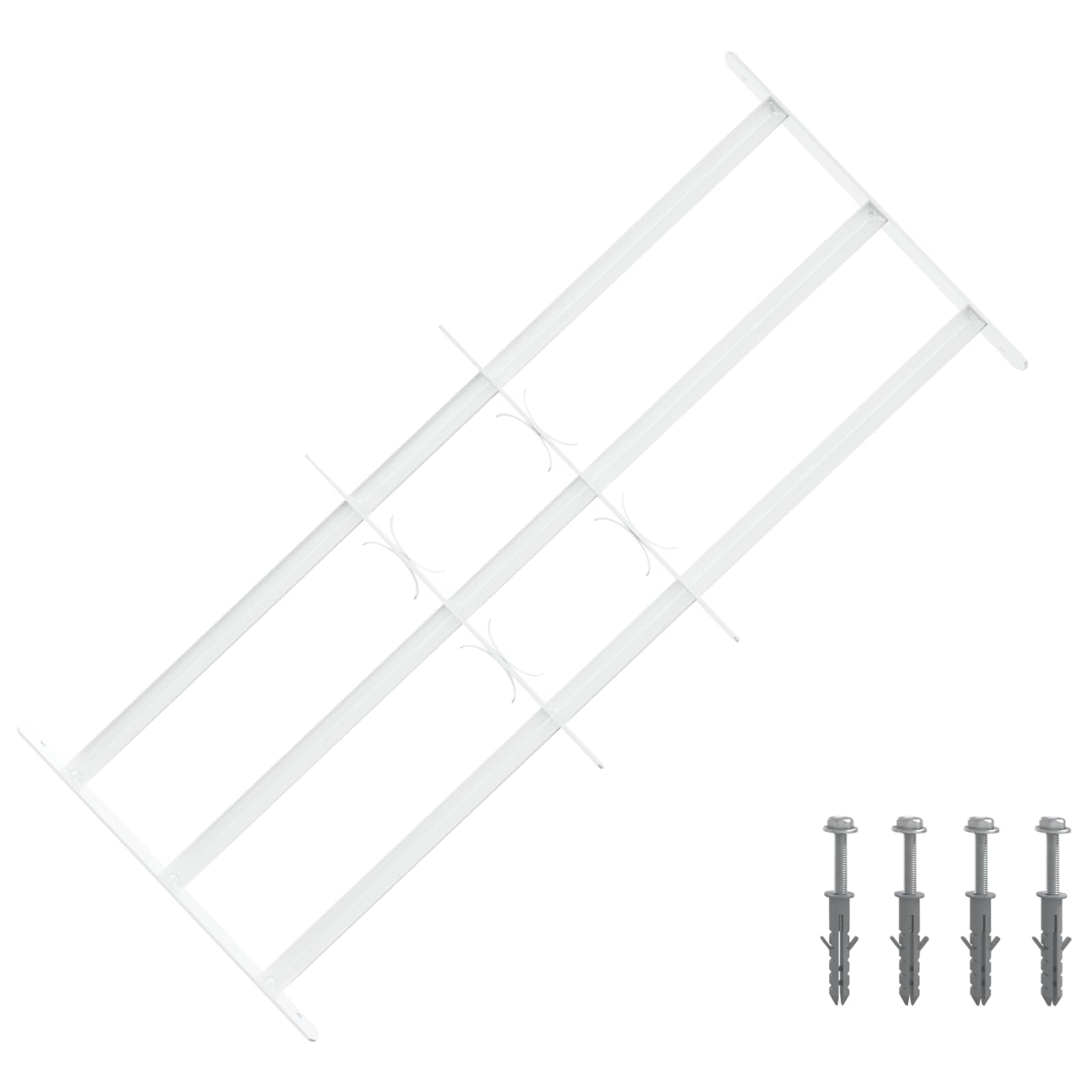 Turva grill akendele 3 risttalaga 63-114 cm Tsingitud teras