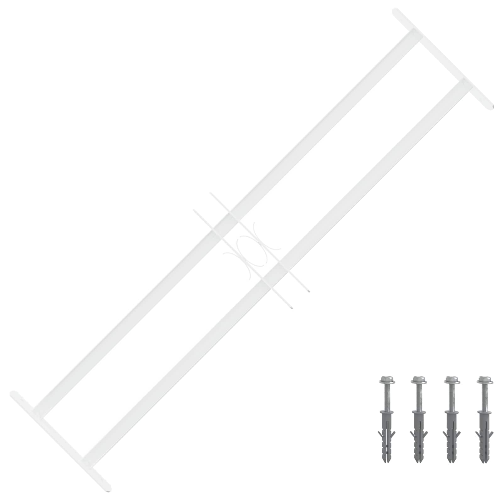 Kaitsegrill akende jaoks 2 risttalaga 3 tk 63-114 cm