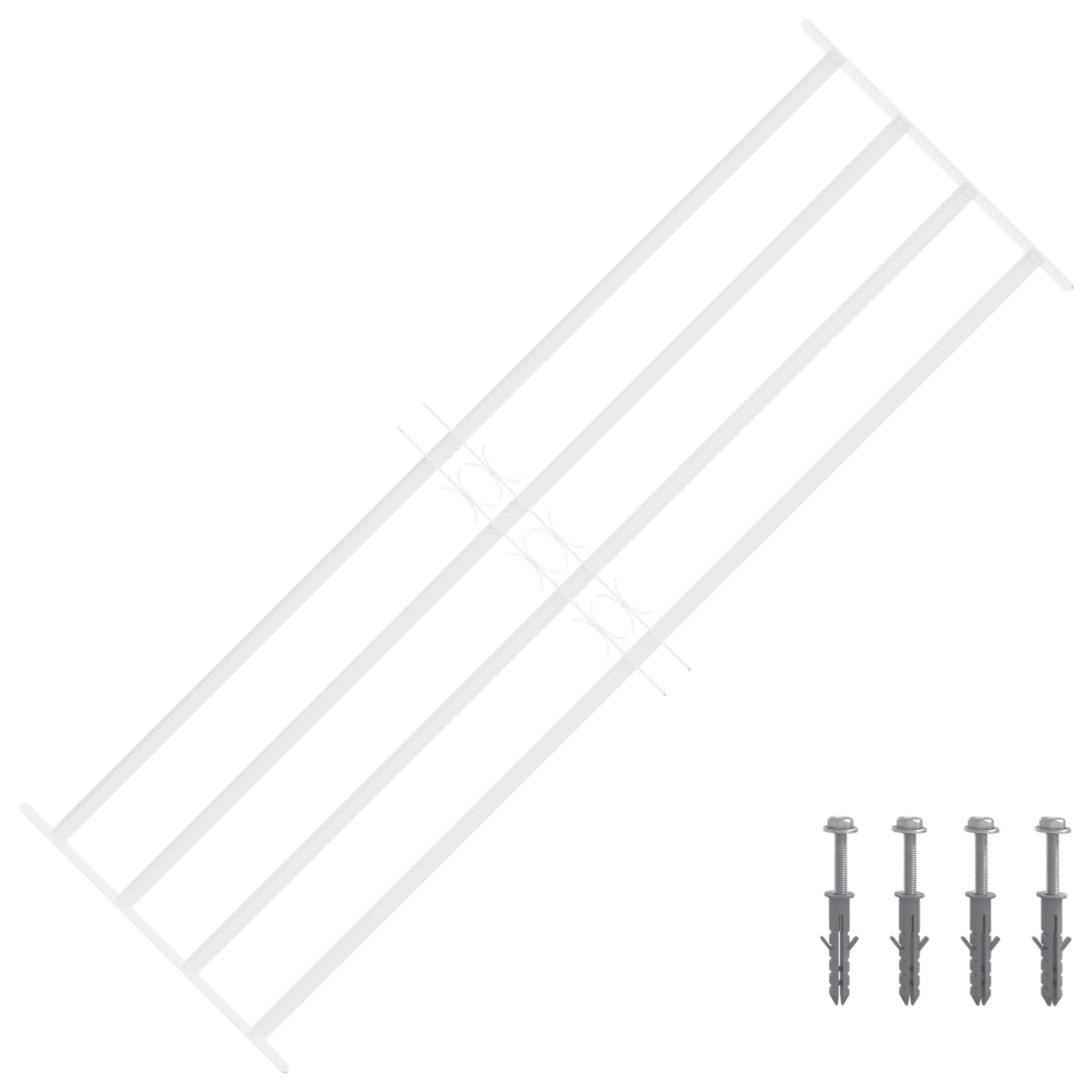 Akna turvavõre 4 ristvartiga 3 tk 93-174 cm Tsingitud teras