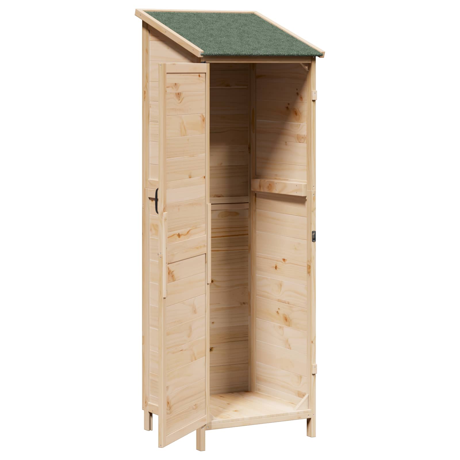 Aiashed lukuga Naturaalne 59,5 x 56 x 176,5 cm Tugev kuusepuit