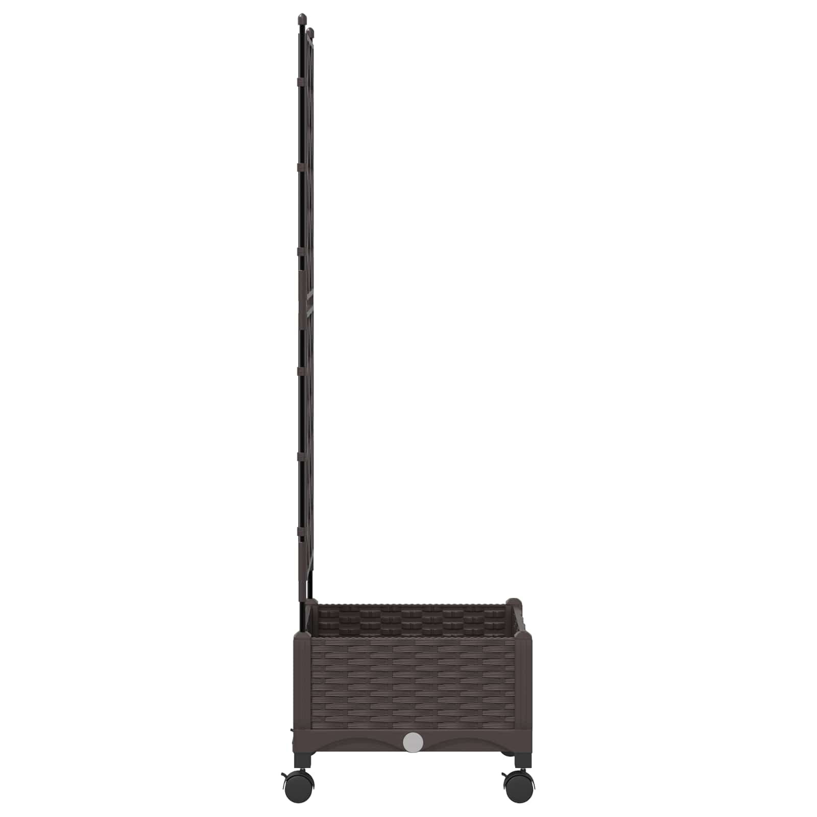 Aia istutuskast trellise ja ratastega Pruun 40 x 40 x 131,5 cm