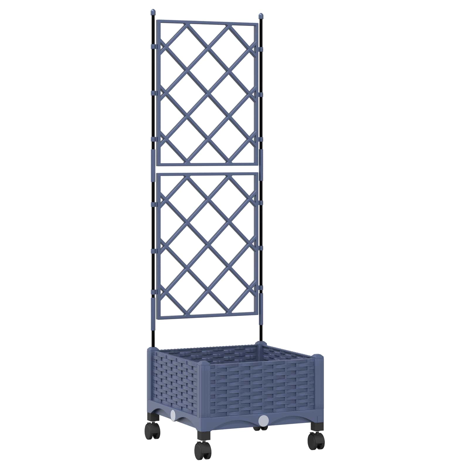 Aia istutuskast trellise ja ratastega Hall 40 x 40 x 131,5 cm