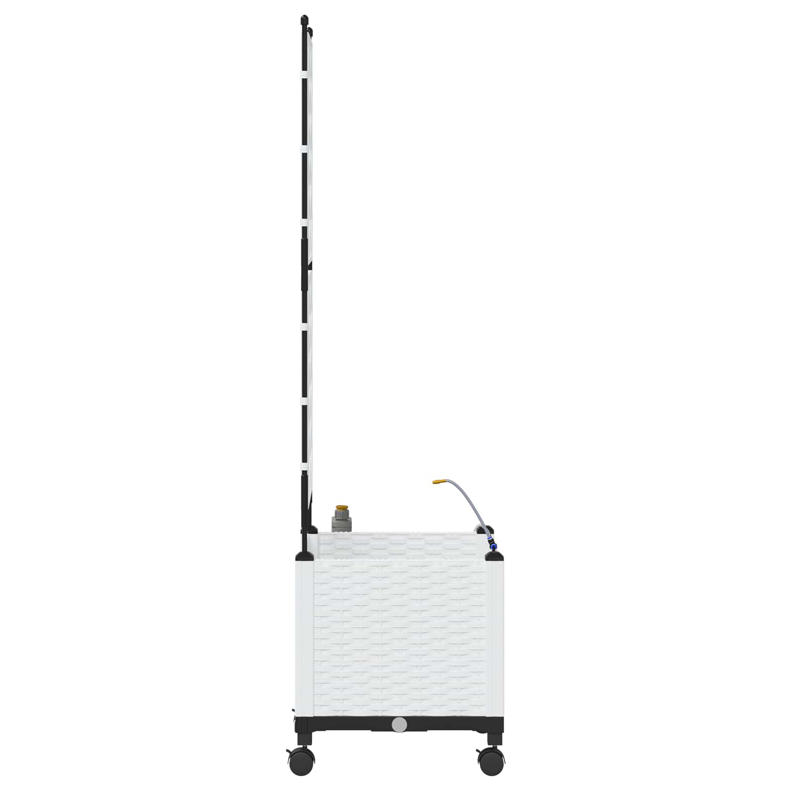 Aiakonteiner Kastmise ja Ratastega Valge 40 x 40 x 148 cm PP