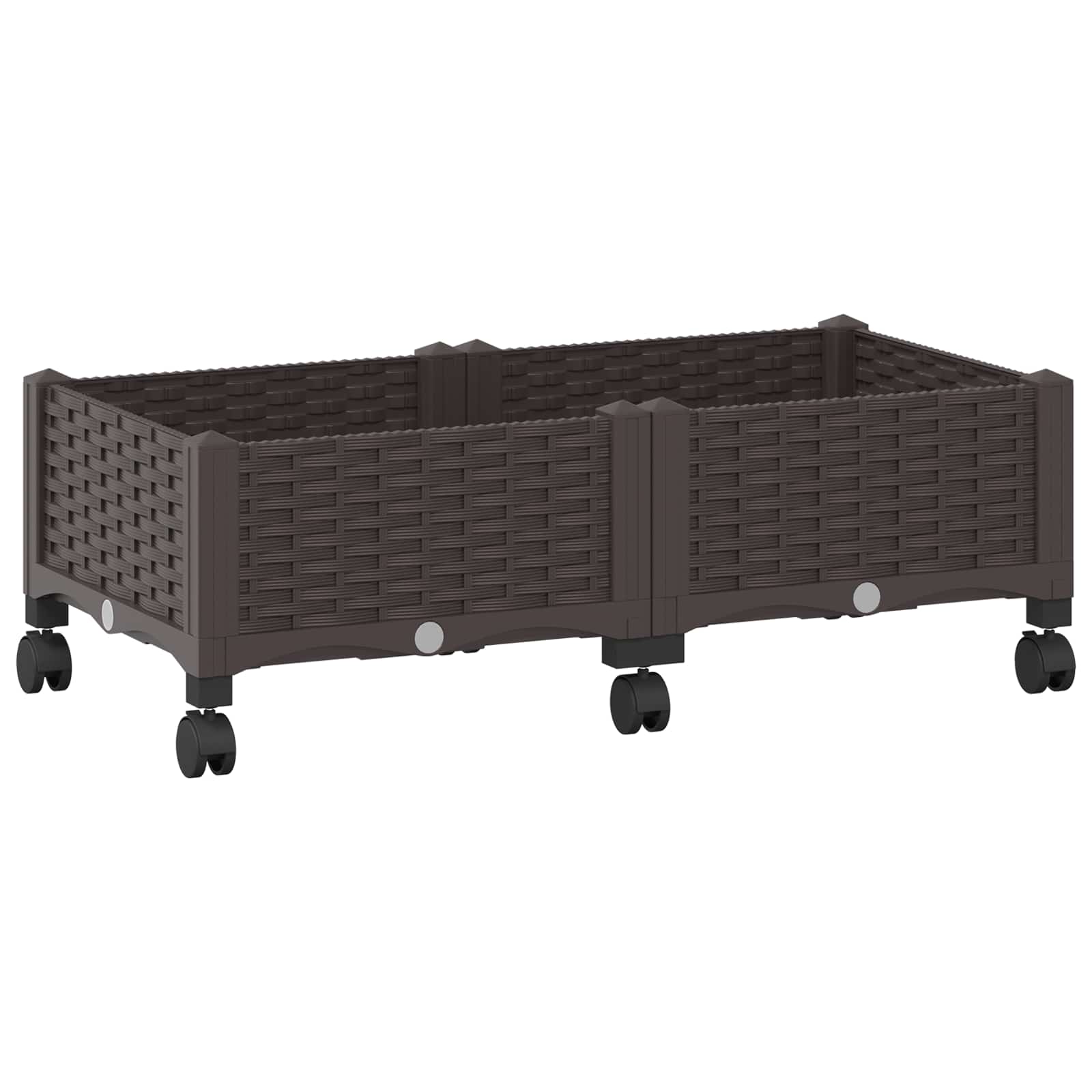 Aiakast vähemalt ratastega Pruun 80 x 40 x 29 cm PP