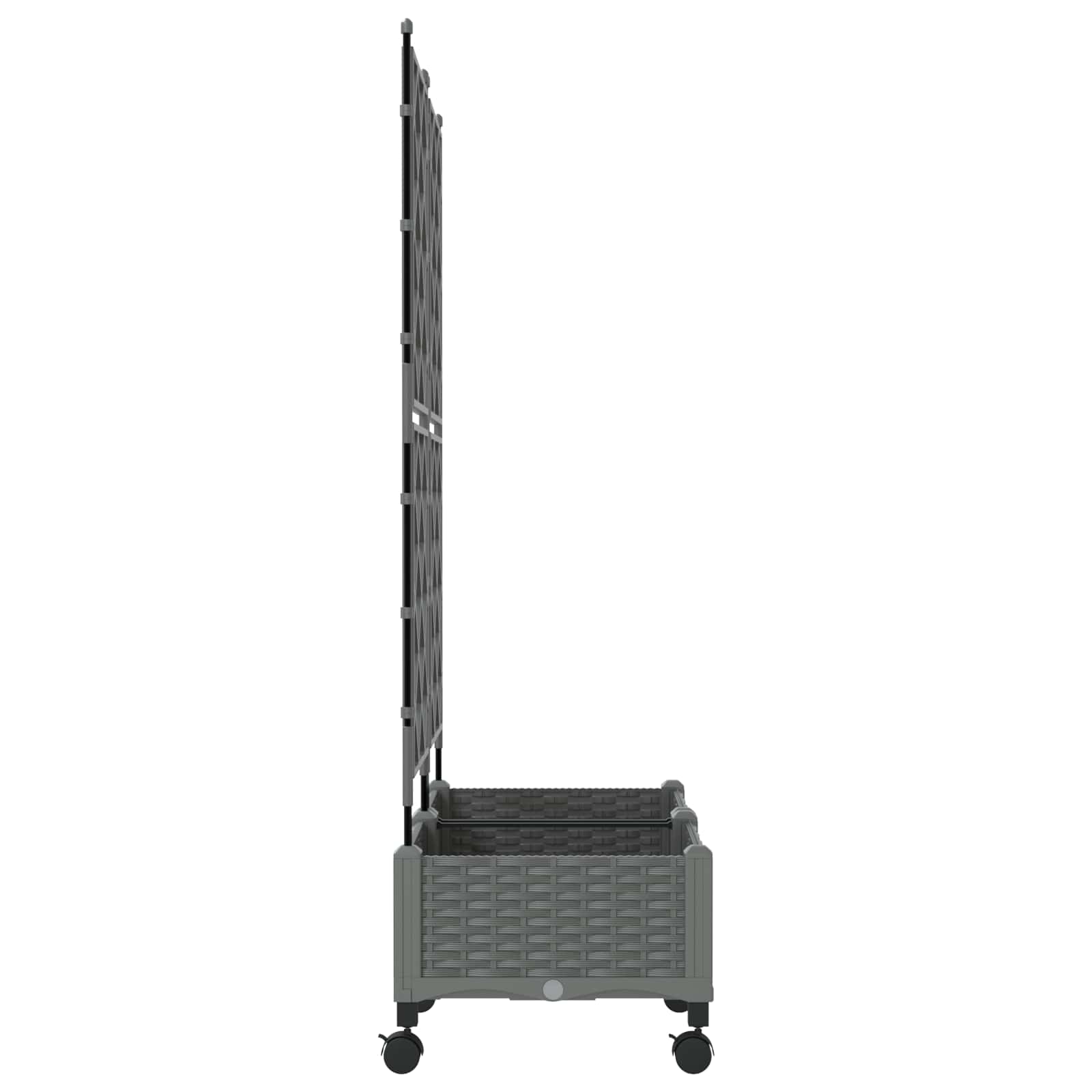 Aia istutuskast trellise ja ratastega 2 tk Helehall PP
