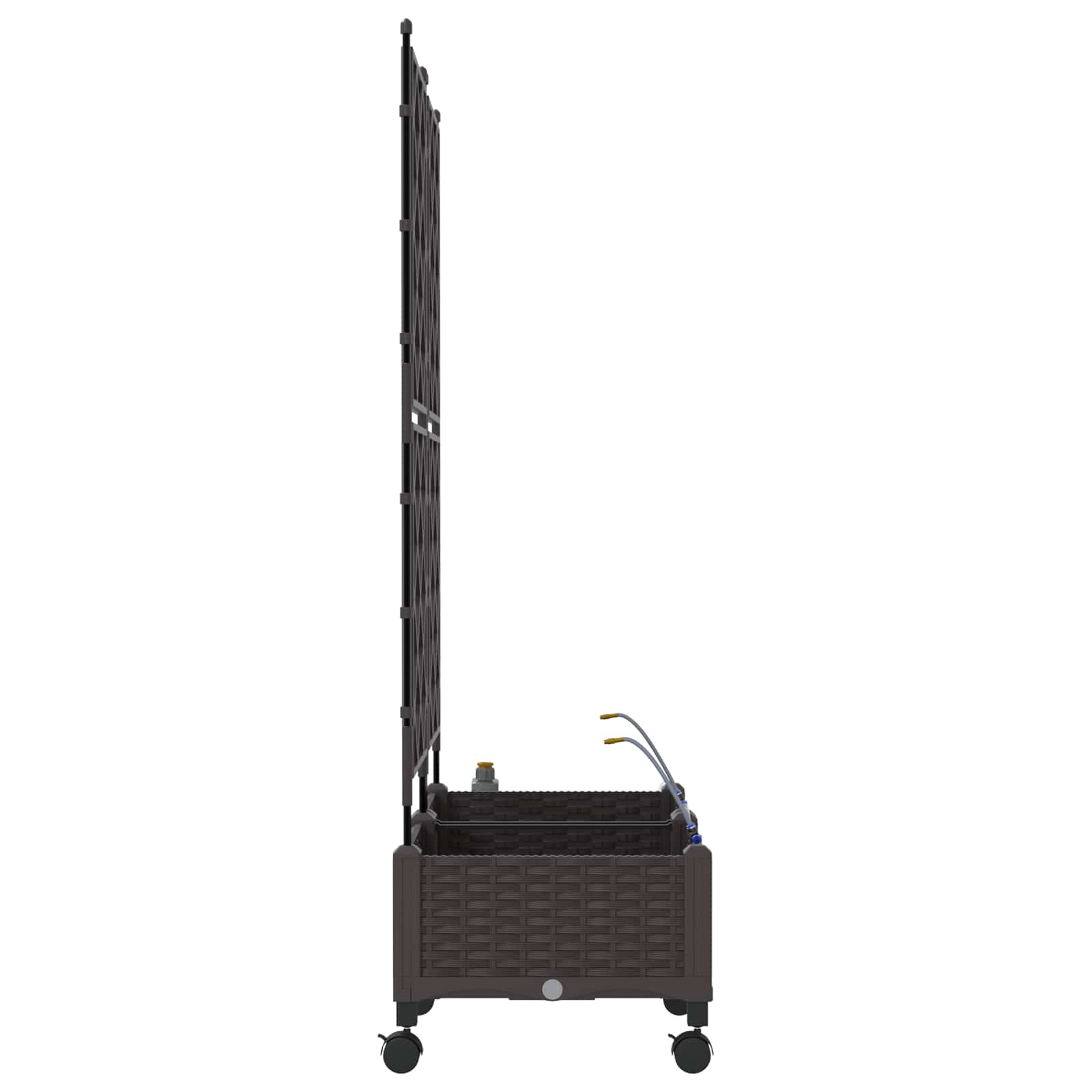 Aiakonteiner Kastmise ja Ratastega 2 tk Pruun 80 x 40 x 132 cm