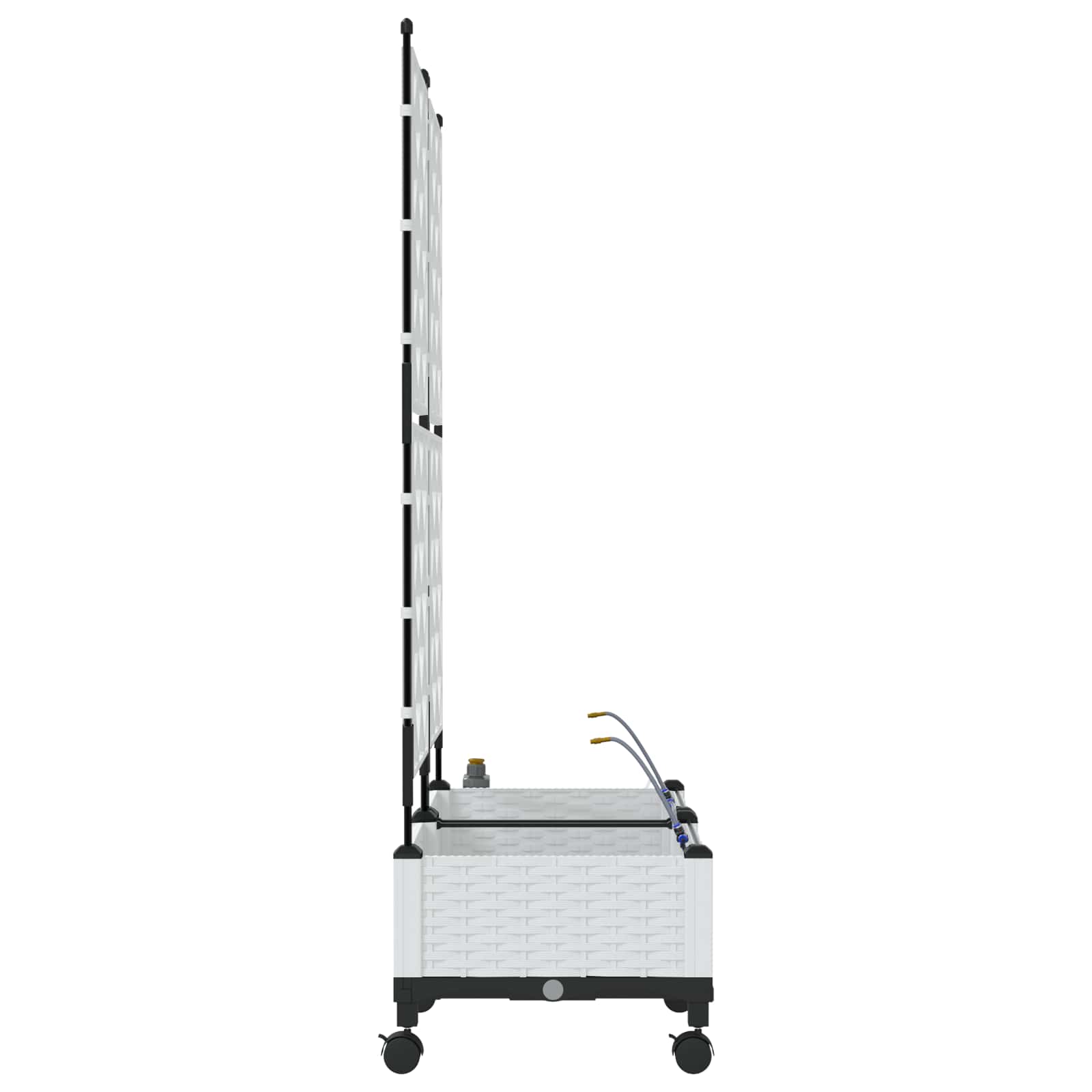 Aiakonteiner Kastmise ja Ratastega 2 tk Valge 80 x 40 x 132 cm