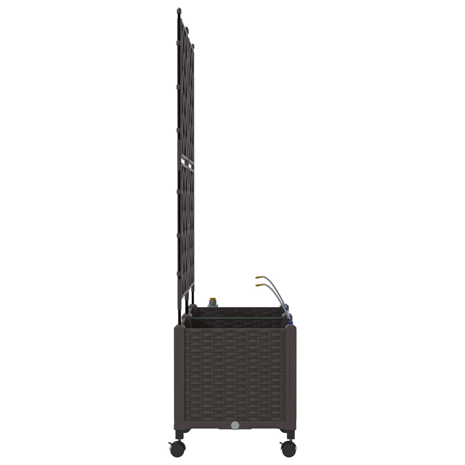 Aiakonteiner Kastmise ja Ratastega 2 tk Pruun 80 x 40 x 148 cm