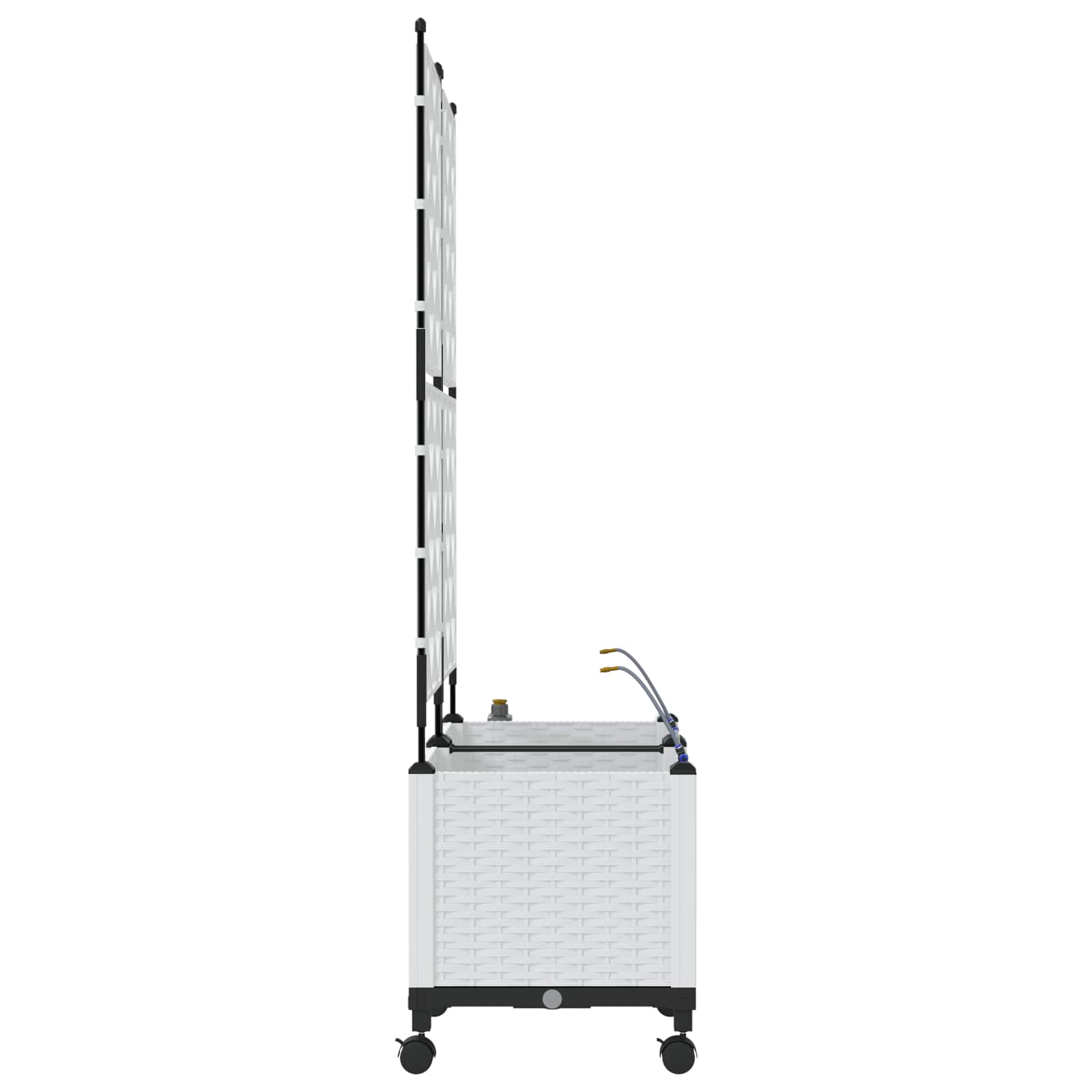Aiakonteiner Kastmise ja Ratastega 2 tk Valge 80 x 40 x 148 cm