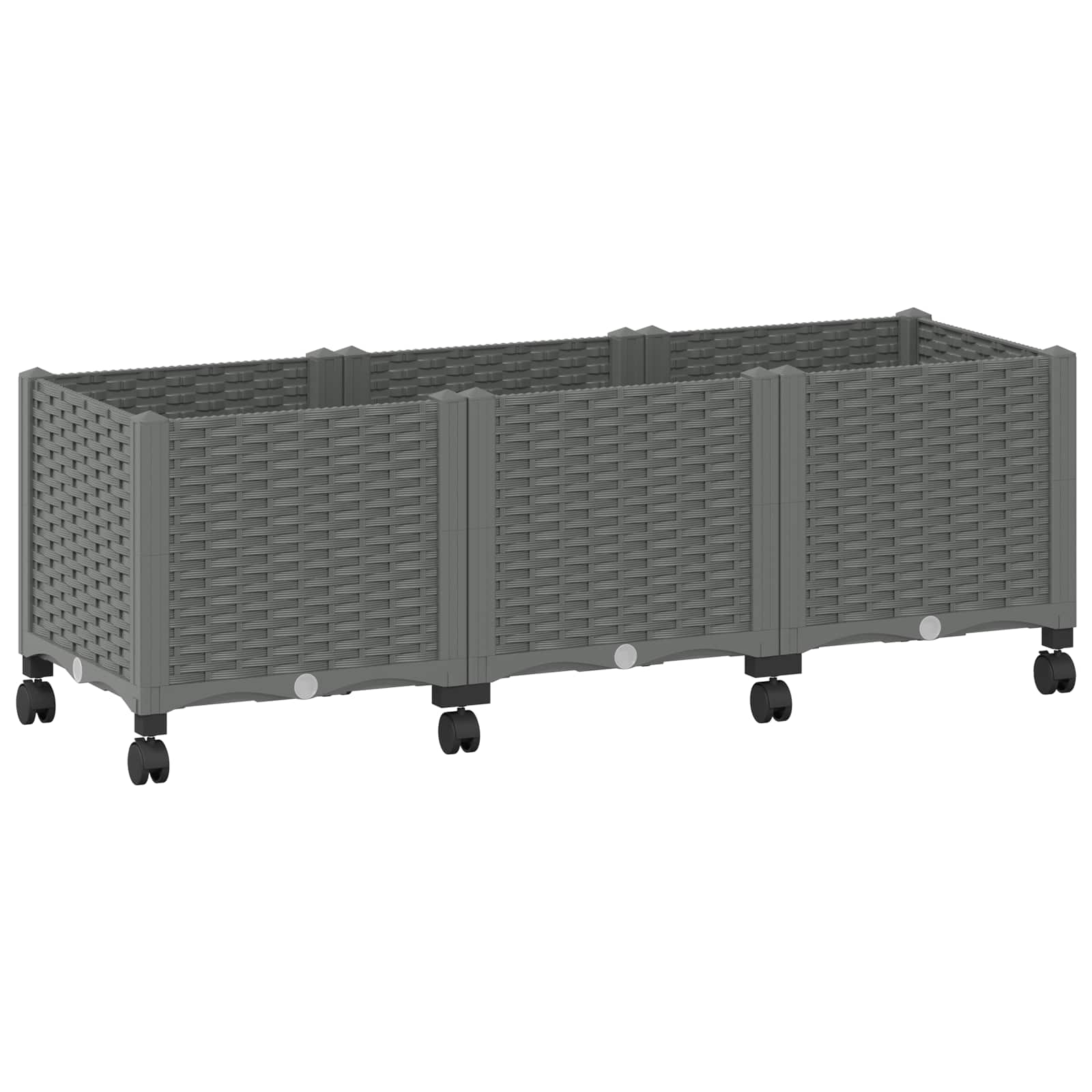 Aiakast vähemalt ratastega Helehall 120 x 40 x 44 cm PP