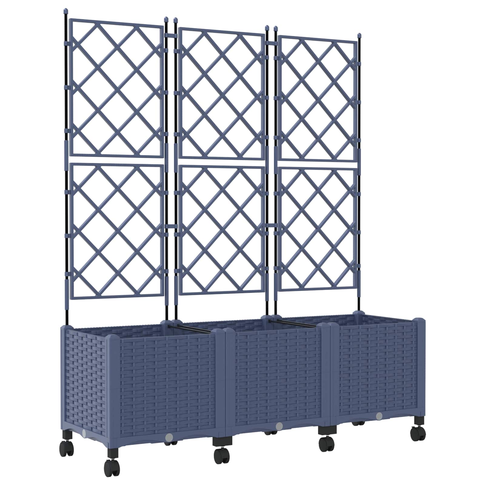 Aia istutuskast trellise ja ratastega 3 tk Hall PP