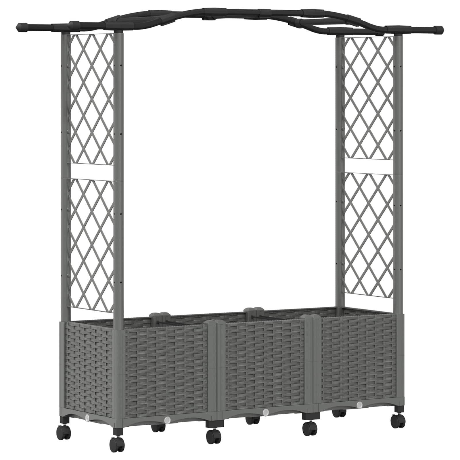 Tõstetud Padi Kase ja Katusega Helehall 164 x 40 x 144 cm PP