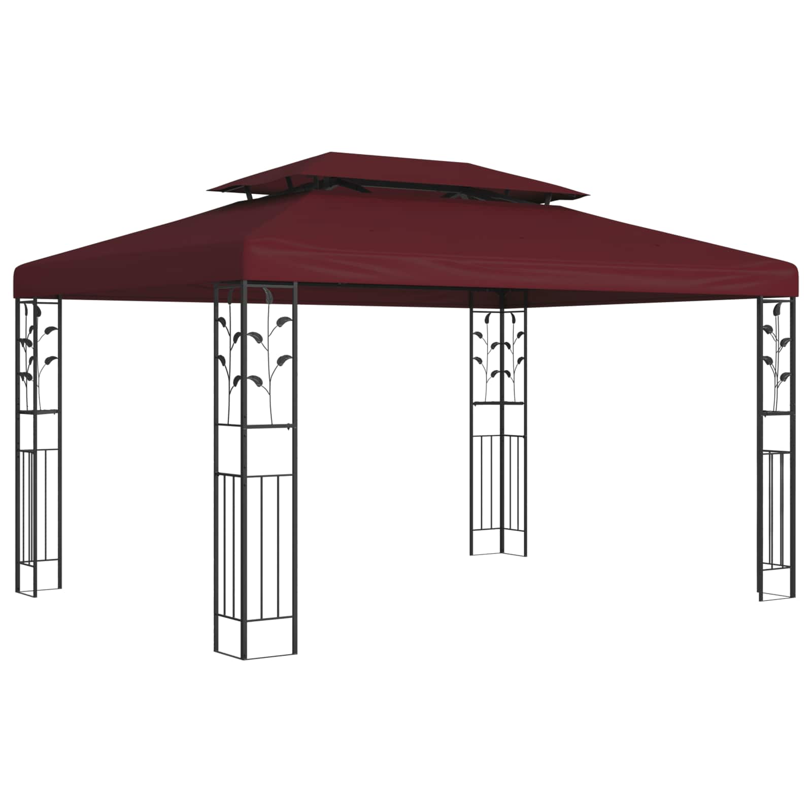 Paviljon 3,97 x 2,96 x 2,68 m Veinpunane Polüester ja teras