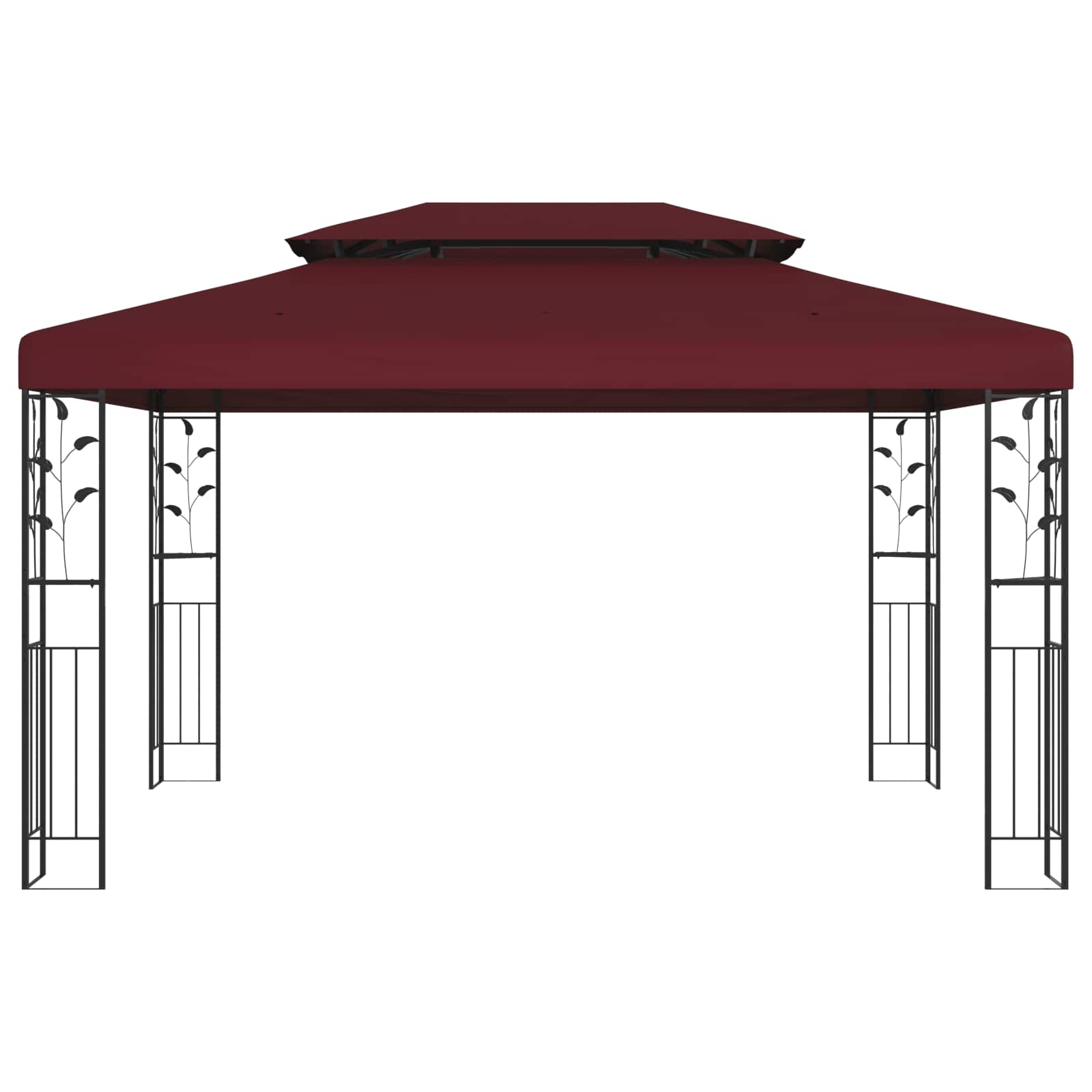 Paviljon 3,97 x 2,96 x 2,68 m Veinpunane Polüester ja teras