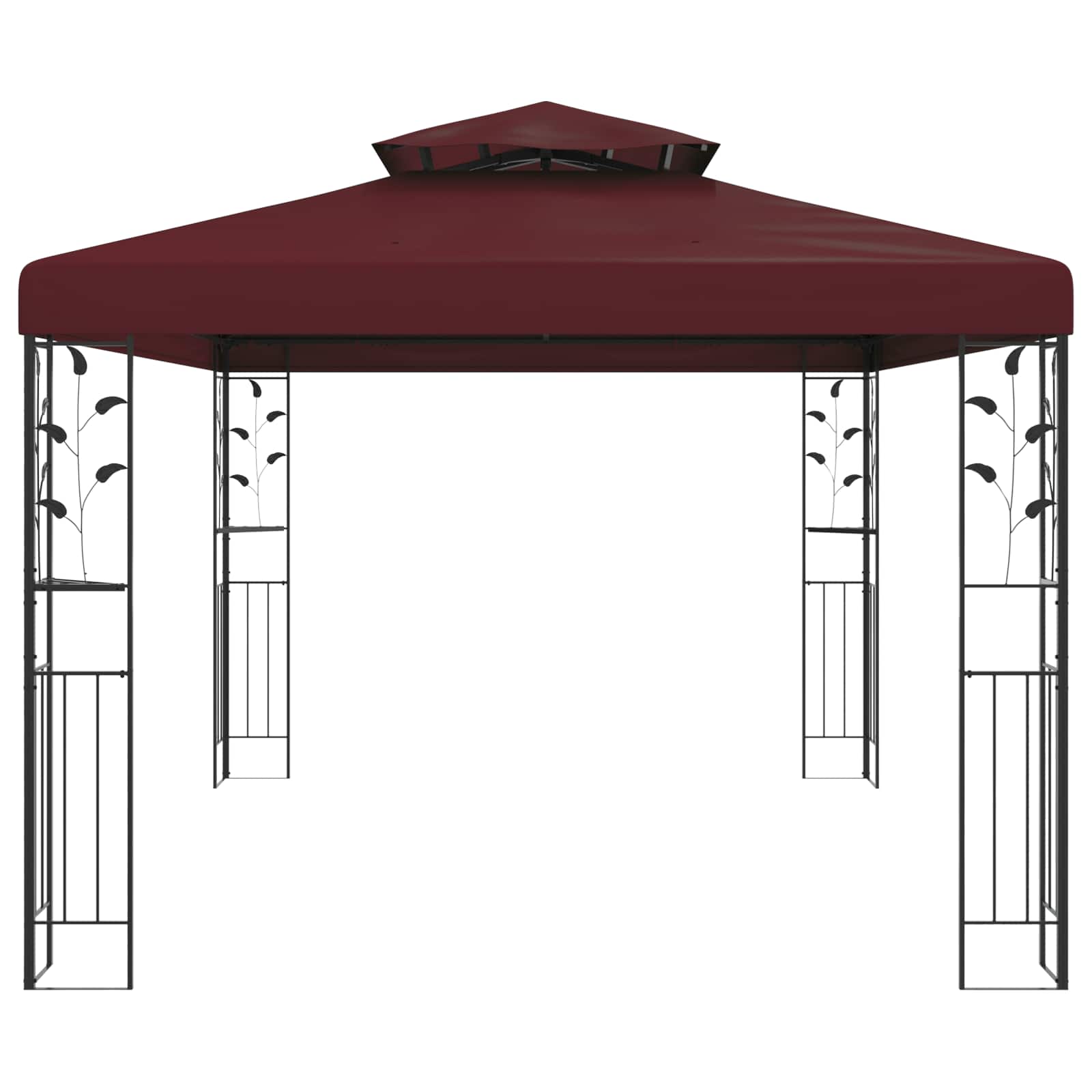 Paviljon 3,97 x 2,96 x 2,68 m Veinpunane Polüester ja teras