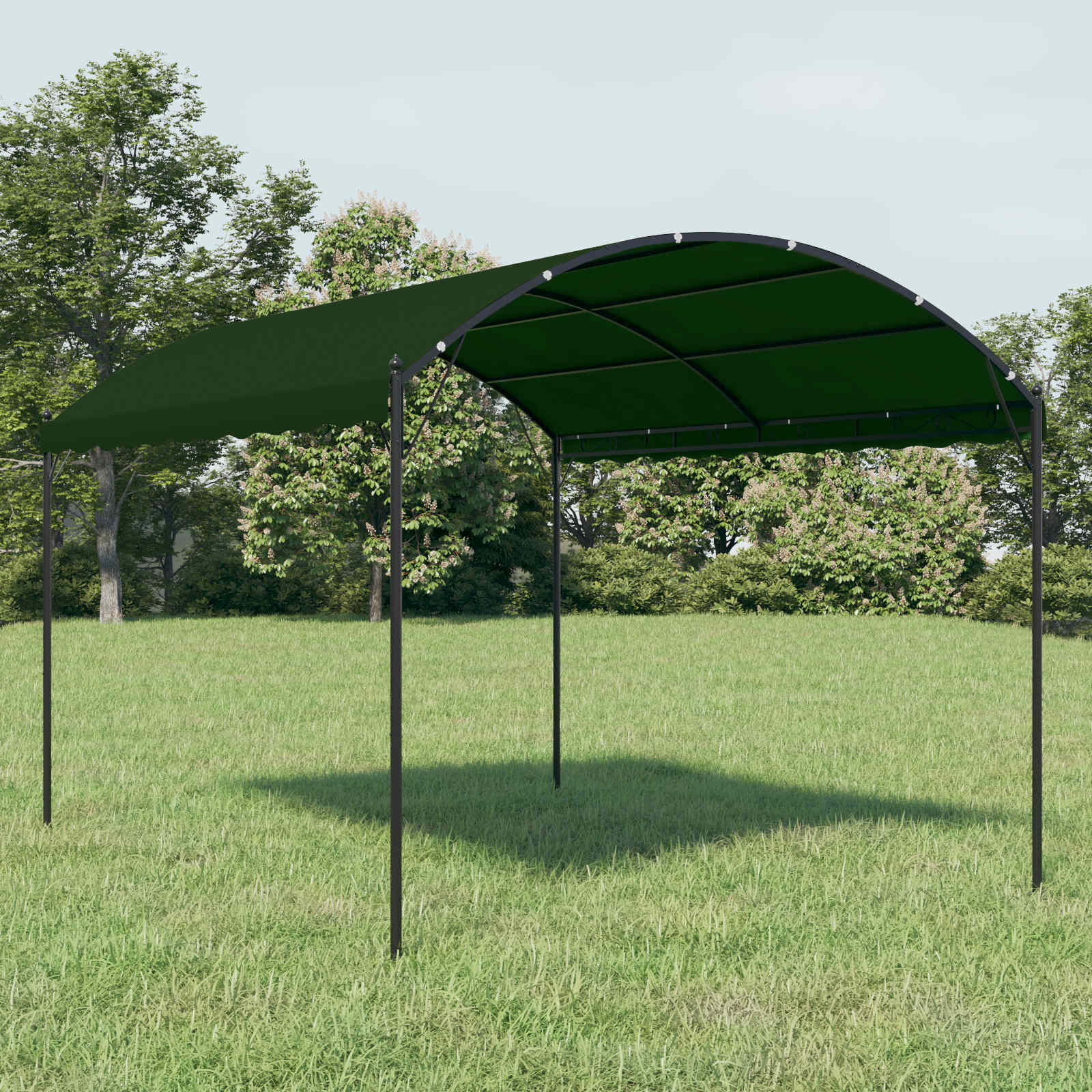 Paviljon 4 x 3 x 2,6 m Roheline Polüester ja teras
